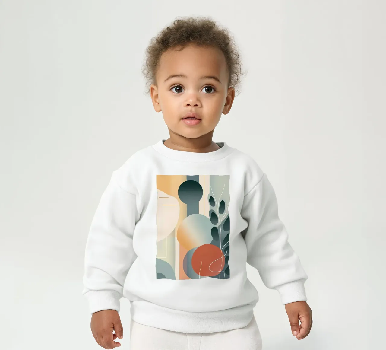 Abstracte cirkel bloem kunst baby sweatshirt van Rebecca Clark Wyrick