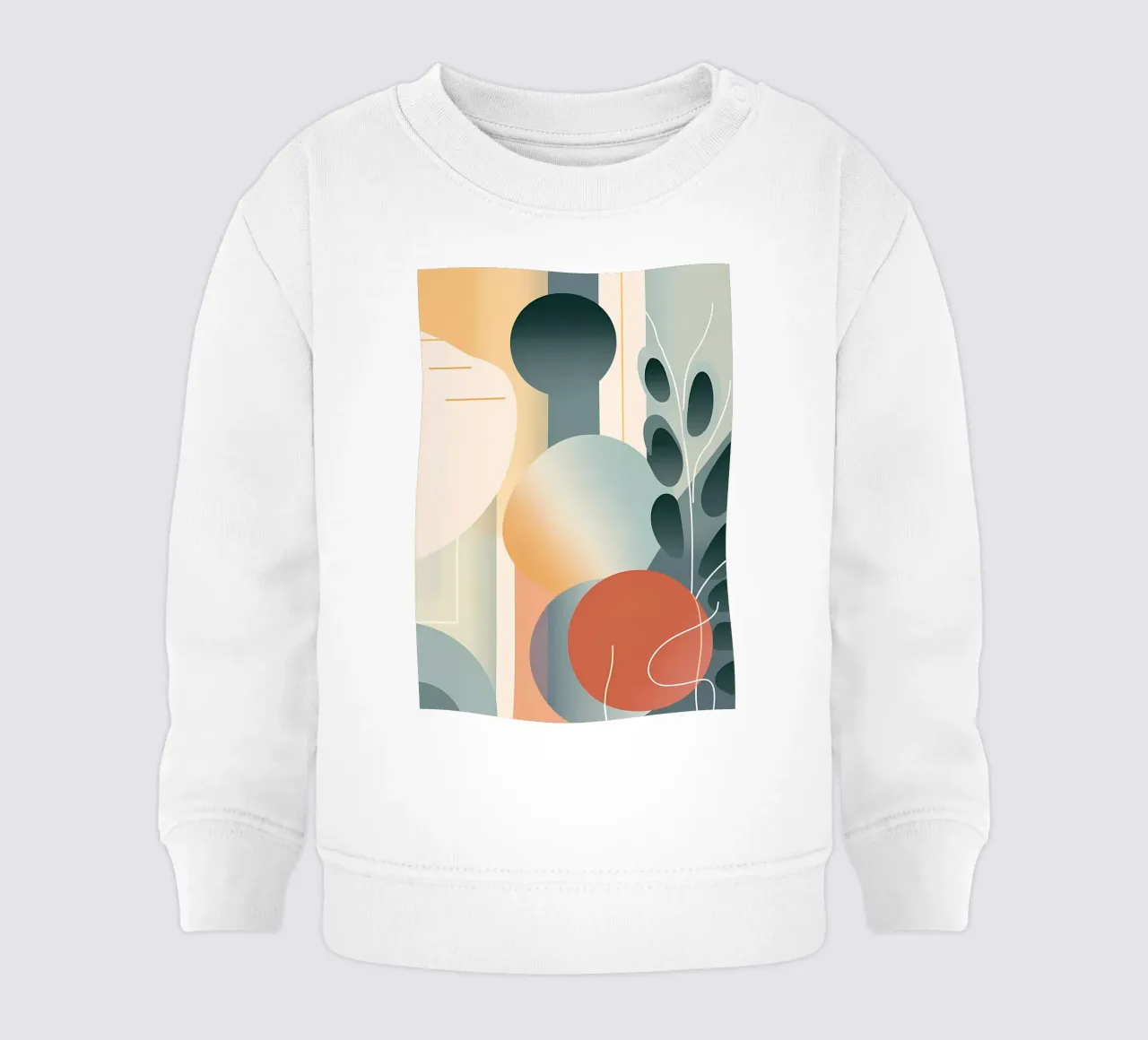 Abstracte cirkel bloem kunst baby sweatshirt van Rebecca Clark Wyrick