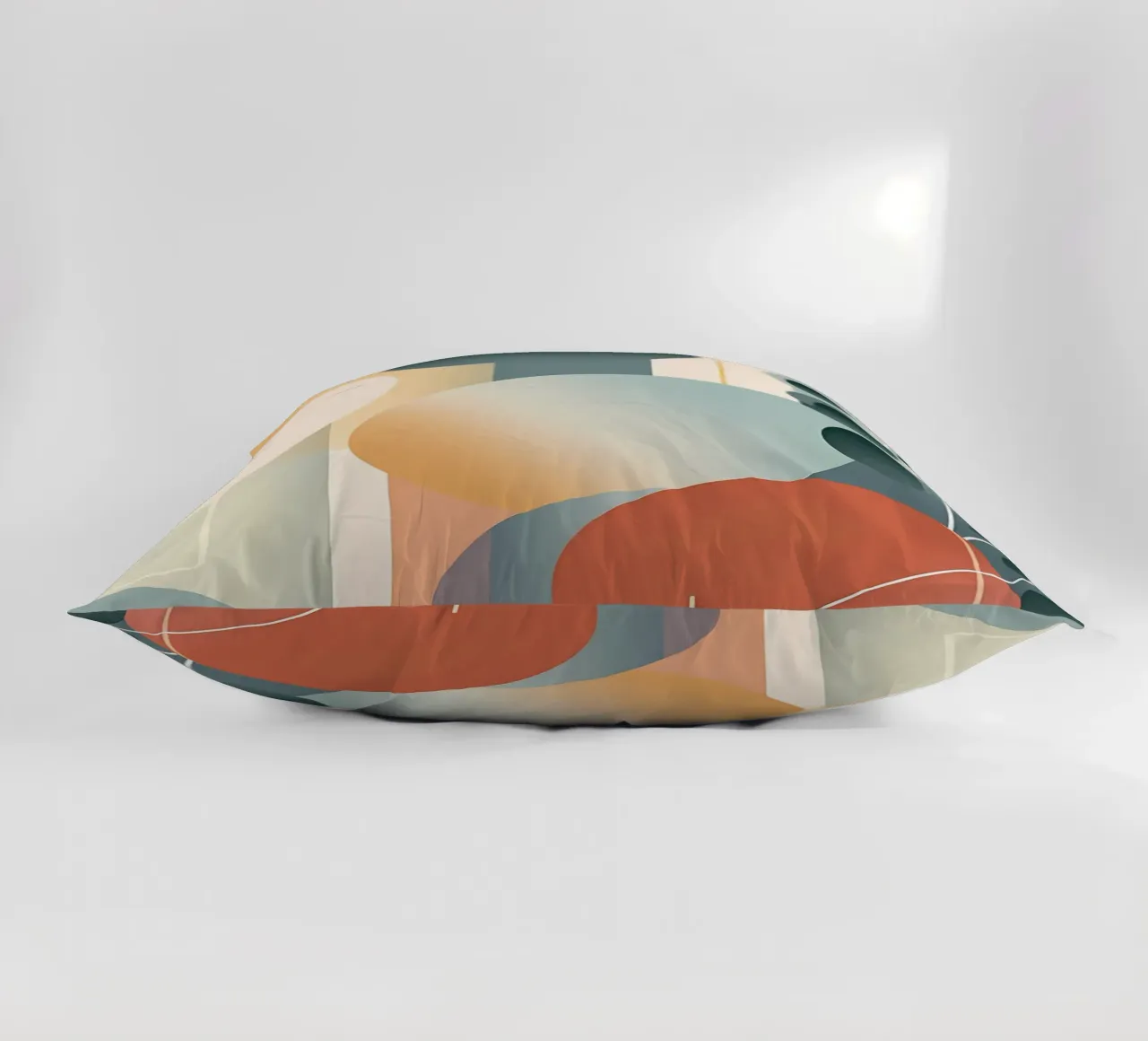 Abstracte cirkel bloem kunst kussen van Rebecca Clark Wyrick
