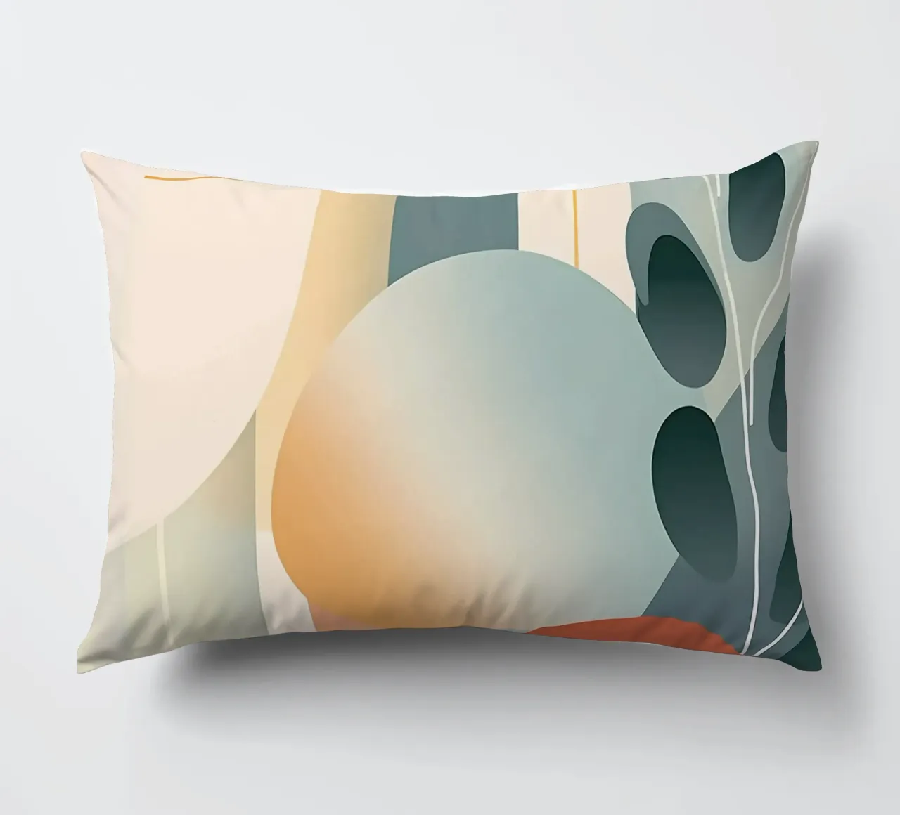 Abstracte cirkel bloem kunst kussen van Rebecca Clark Wyrick