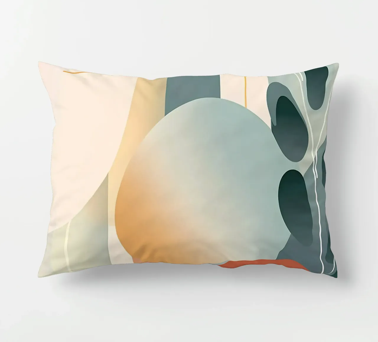 Abstracte cirkel bloem kunst kussen van Rebecca Clark Wyrick