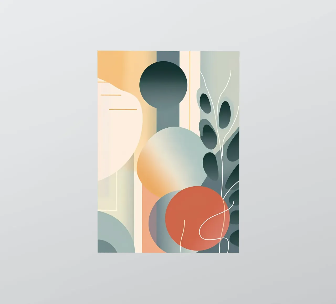 Abstract Circle Flower Art sticker by Rebecca Clark Wyrick