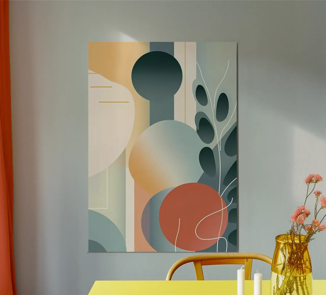 Arte floral circular abstracto placa de forex de Rebecca Clark Wyrick