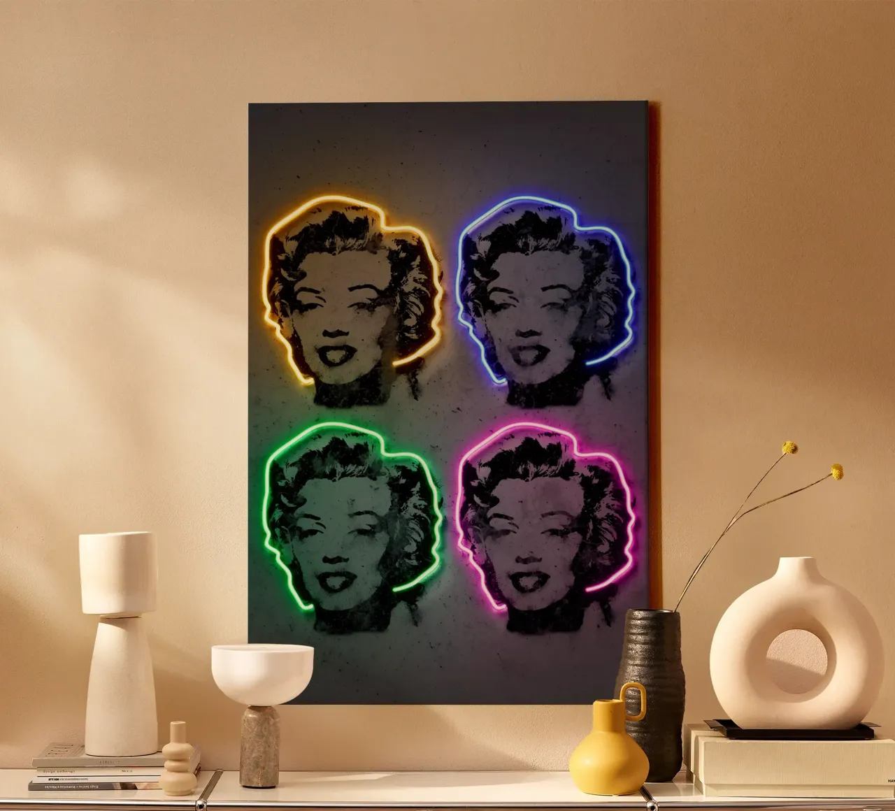 Marilyn canvas with Floater frame by Octavian