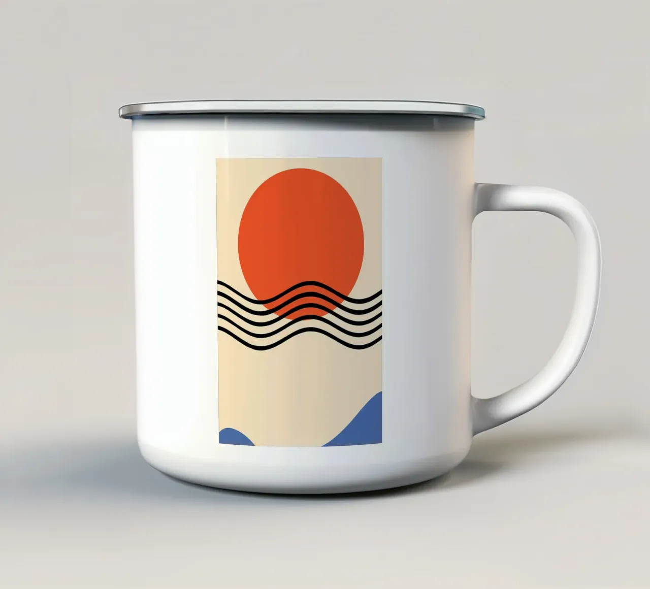 Arte da parete Boho tazza in smalto da James M Coyle