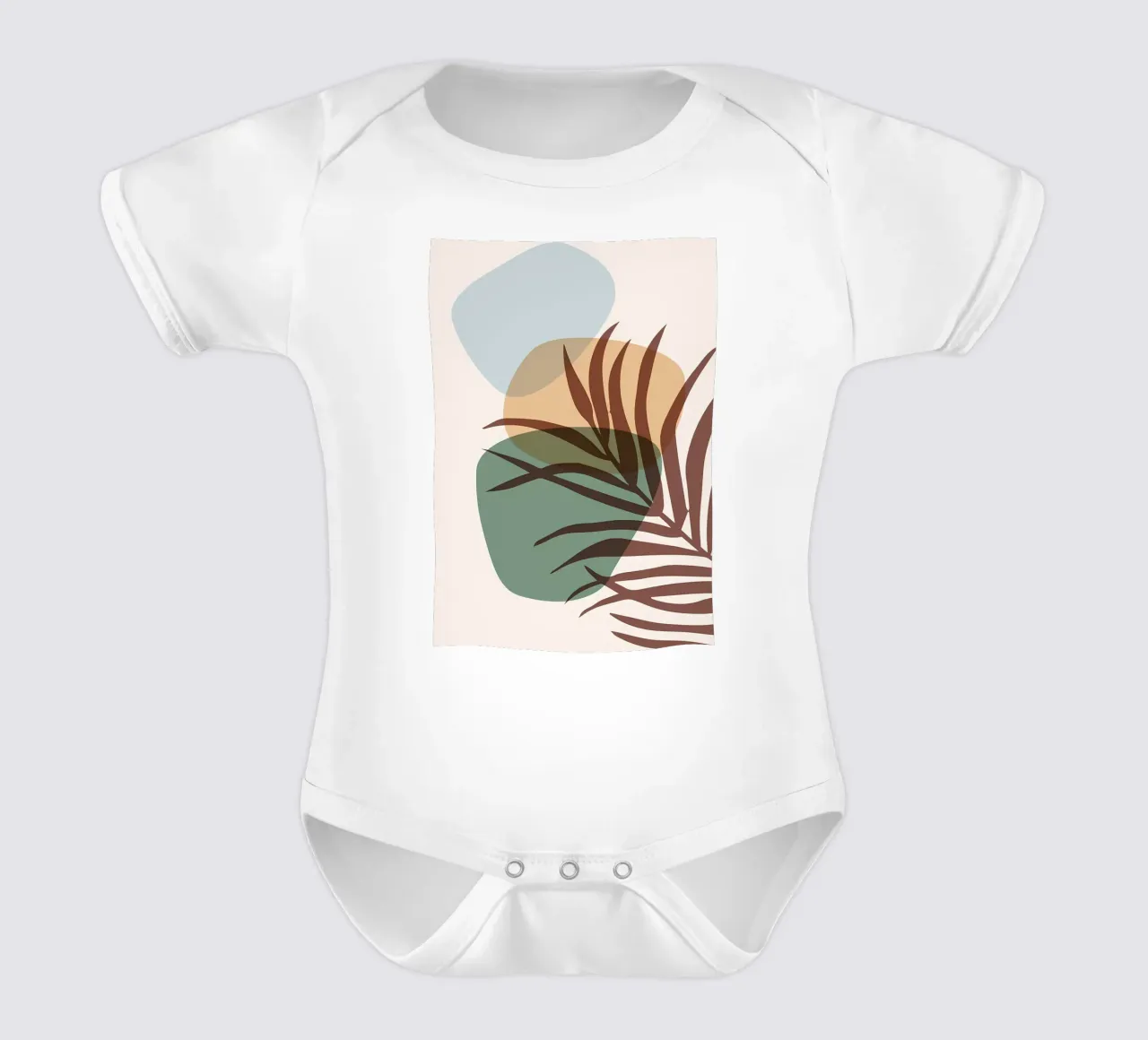 Forme astratte botaniche body neonato maniche corte da Rebecca Clark Wyrick