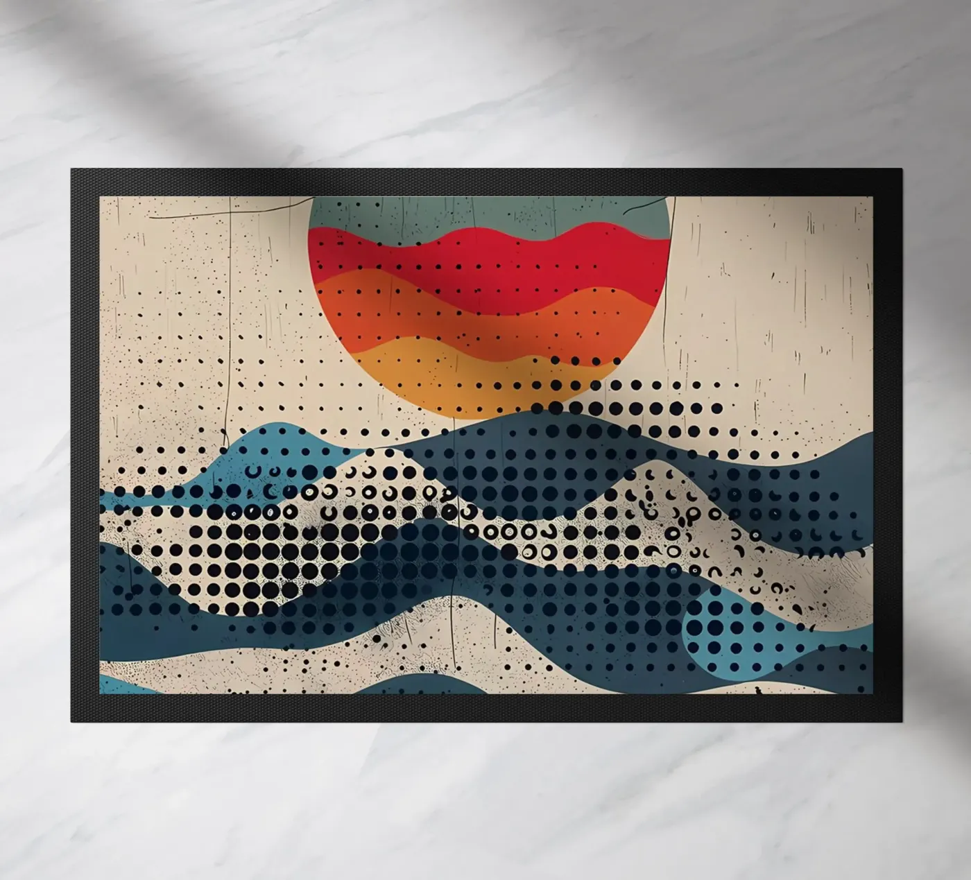 Spherical Waves doormat by James M Coyle