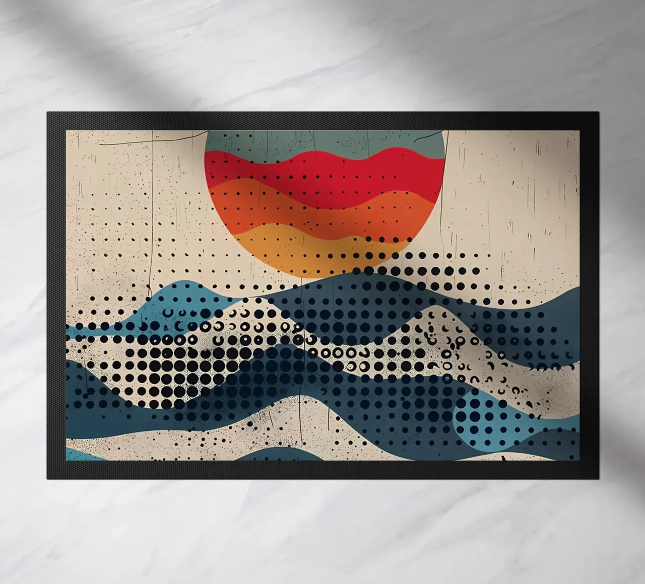 Spherical Waves doormat by James M Coyle