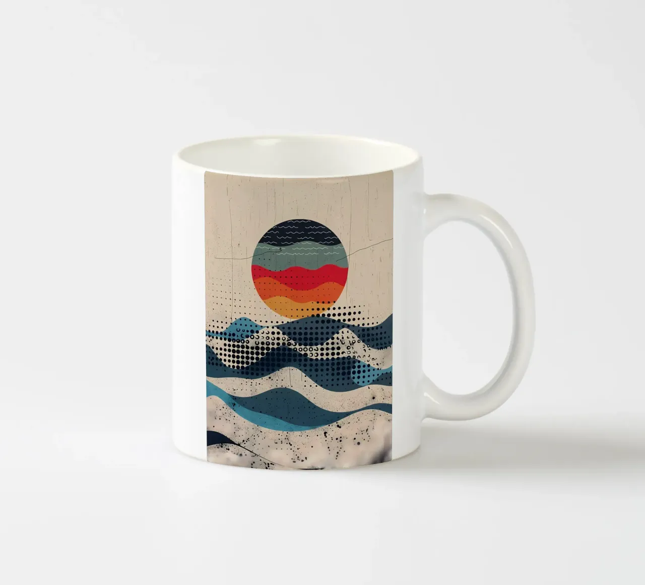 Spherical Waves ceramic mug by James M Coyle
