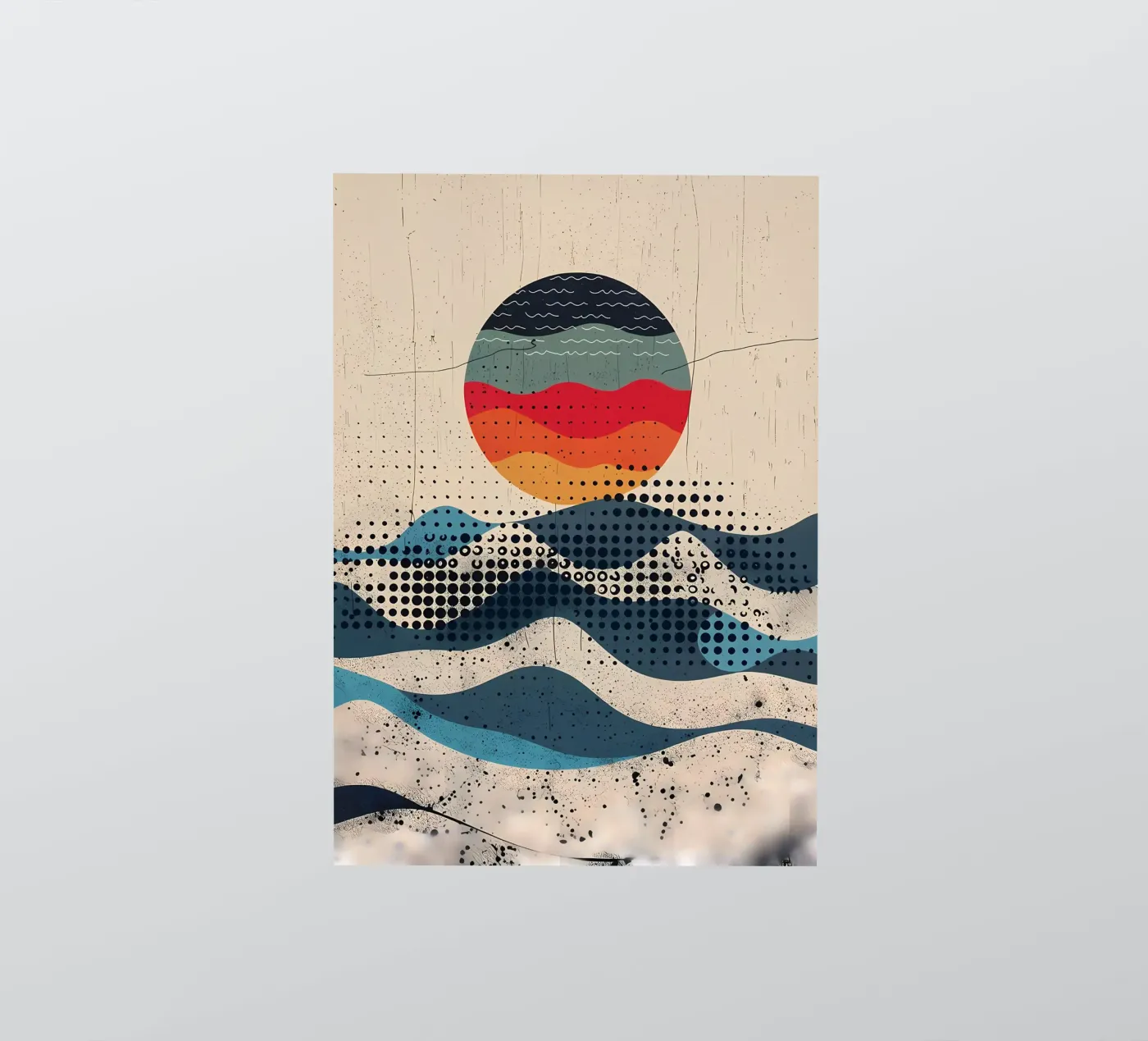 Spherical Waves sticker by James M Coyle