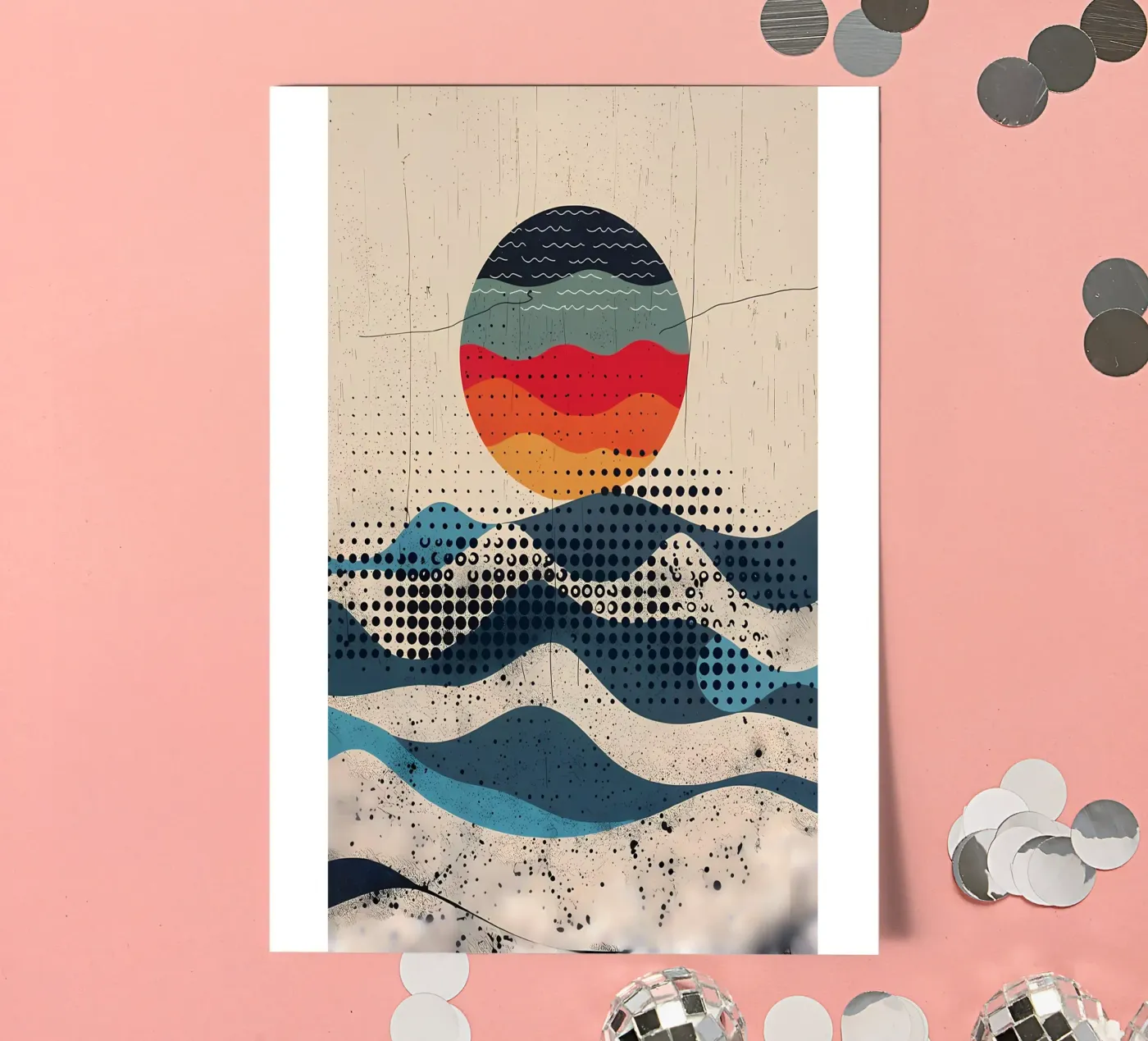 Spherical Waves sticker sheet by James M Coyle