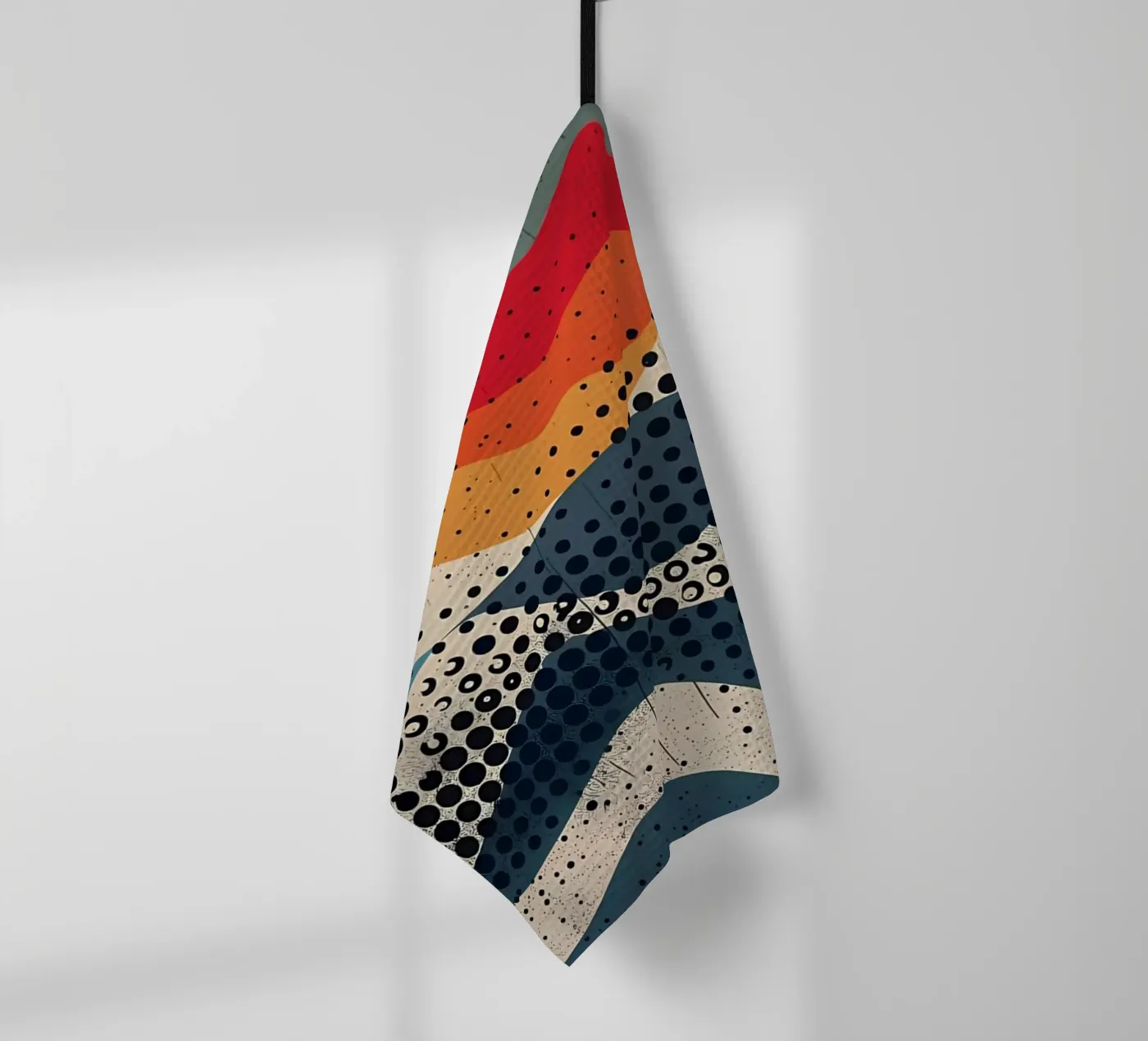 Spherical Waves tea towel by James M Coyle
