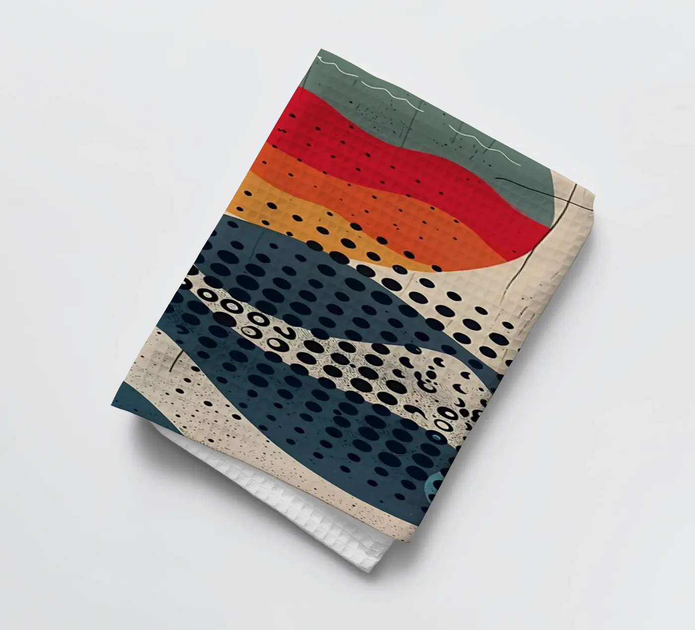 Spherical Waves tea towel by James M Coyle