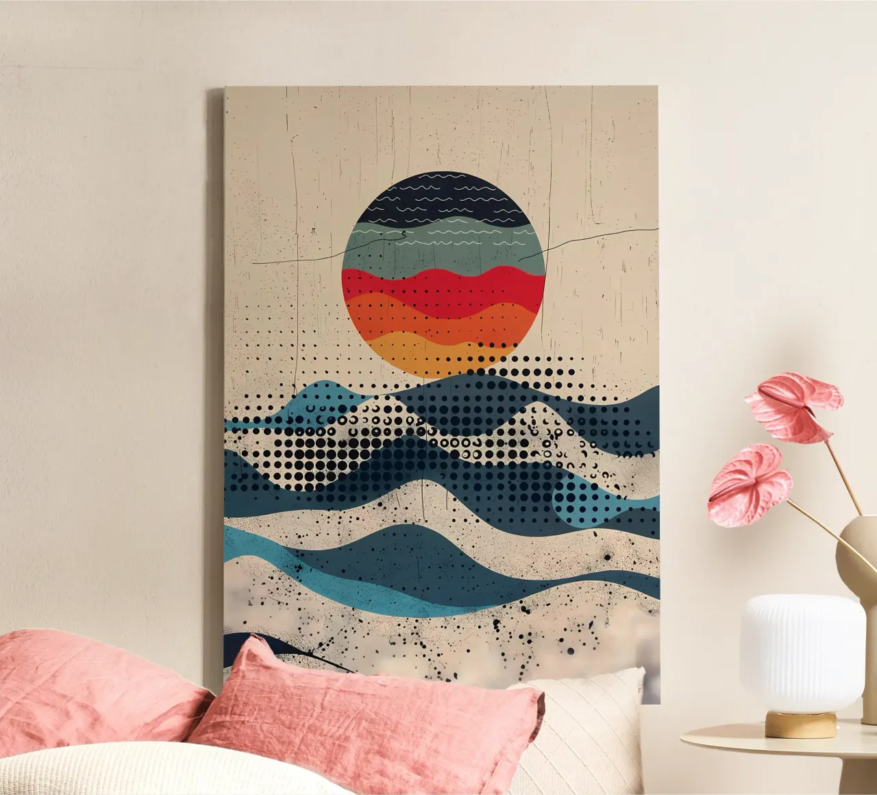 Sferische golven canvas van James M Coyle