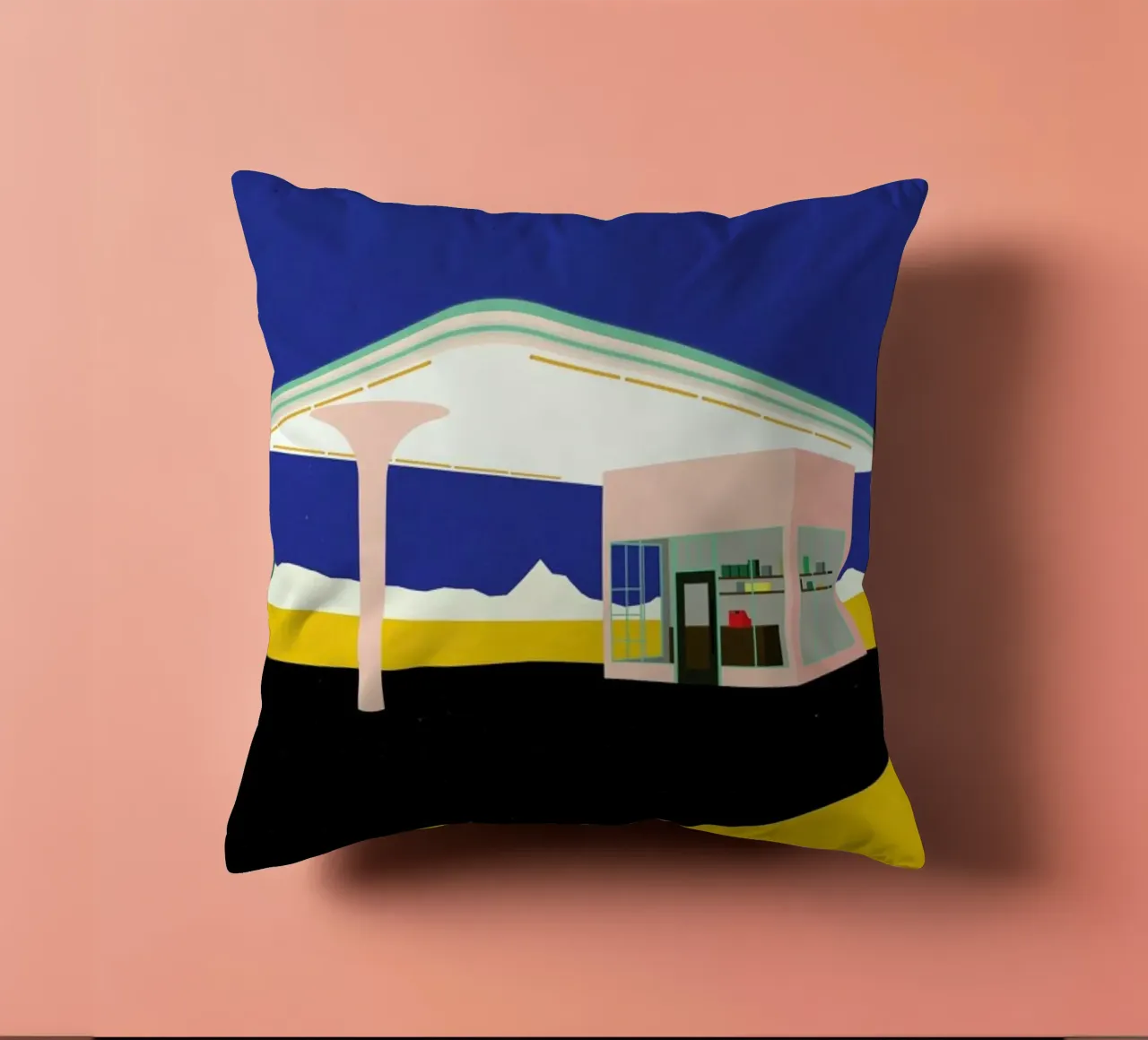 Texas Desert Gas Station cuscino da Rosi Feist