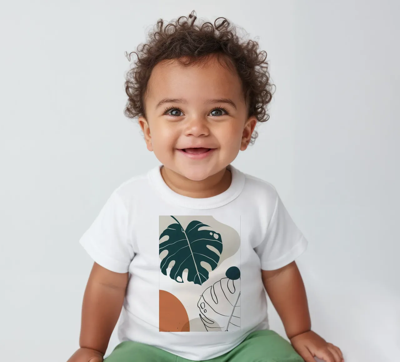 Botanisch tropisch minimal Baby T-Shirt von Rebecca Clark Wyrick