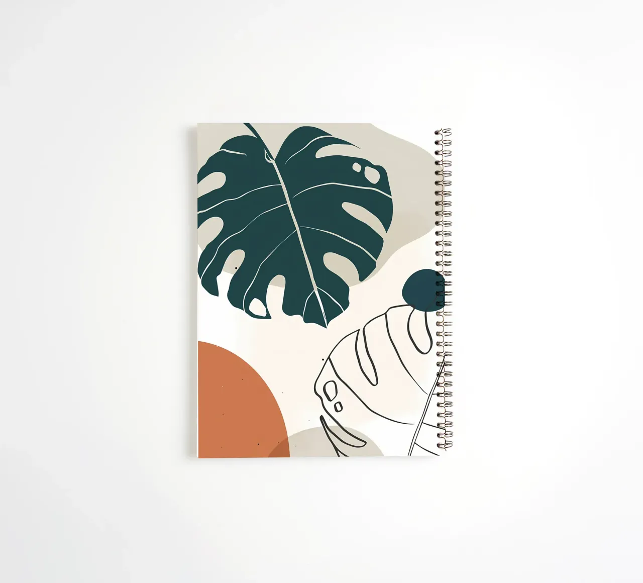 Botanical tropical minimal spiral notebook by Rebecca Clark Wyrick