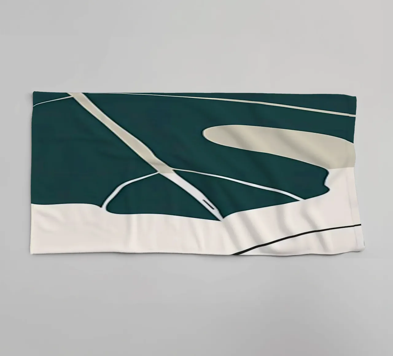 Botanical tropical minimal towel by Rebecca Clark Wyrick
