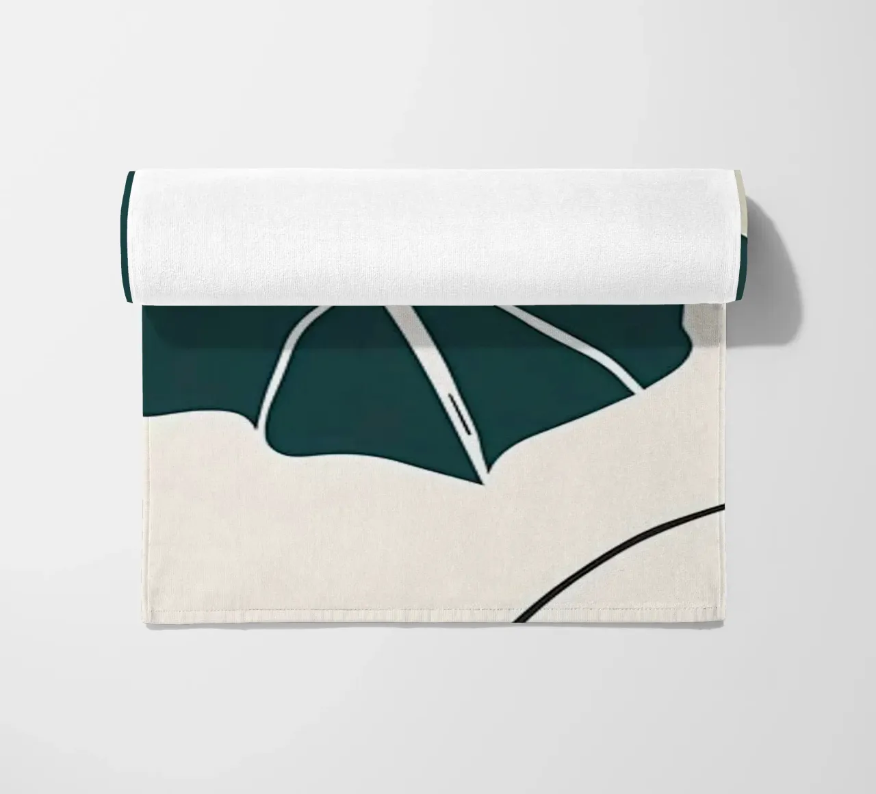 Botanical tropical minimal beach towel by Rebecca Clark Wyrick