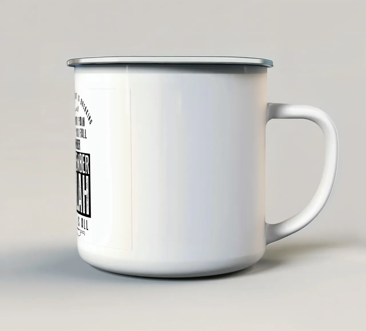 ricordati di Allah tazza in smalto da Albert S Jacob