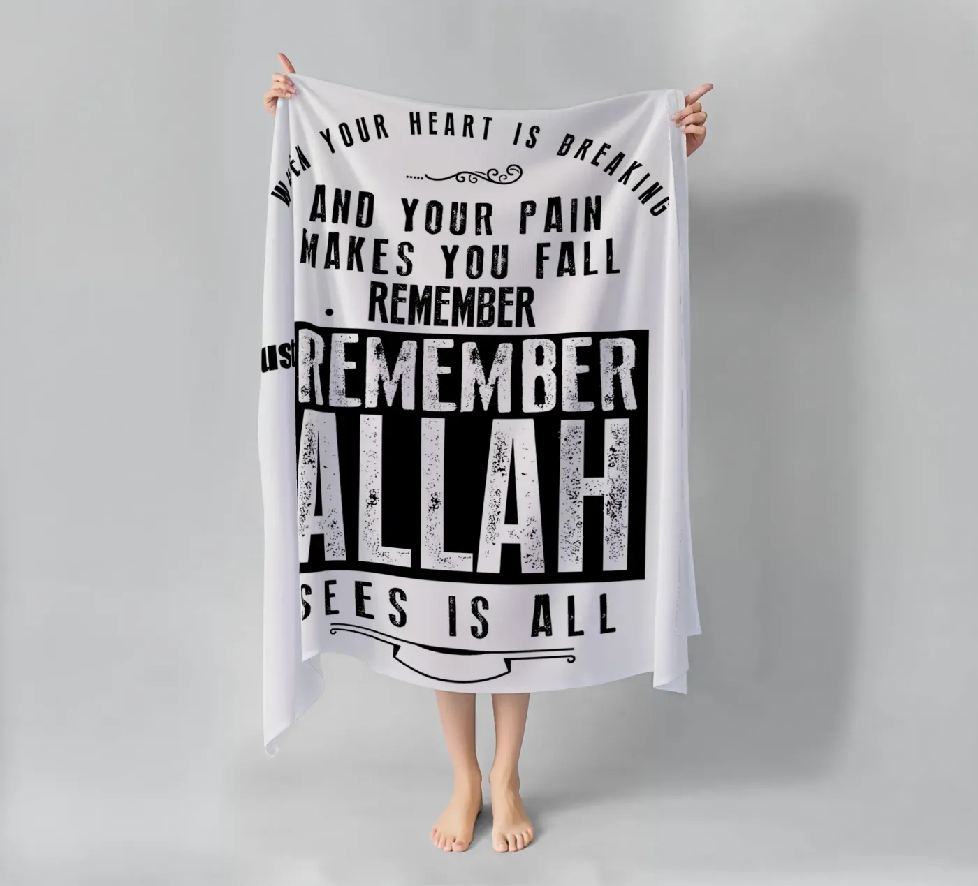 just remember Allah beach towel by Albert S Jacob