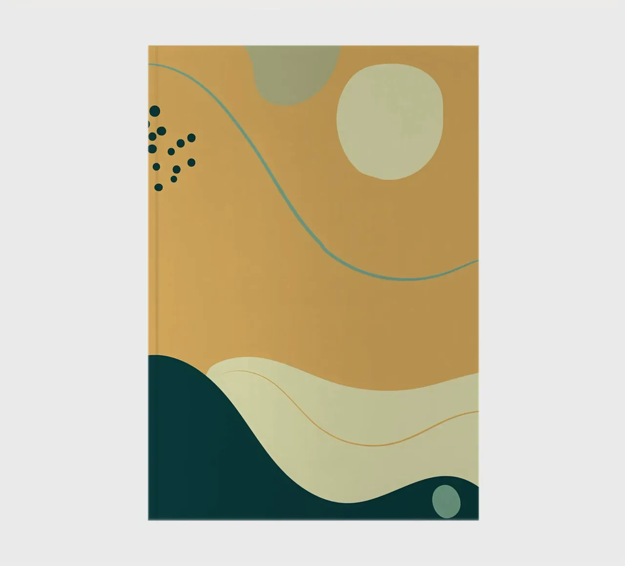 Minimal abstract landscape notebook by Rebecca Clark Wyrick