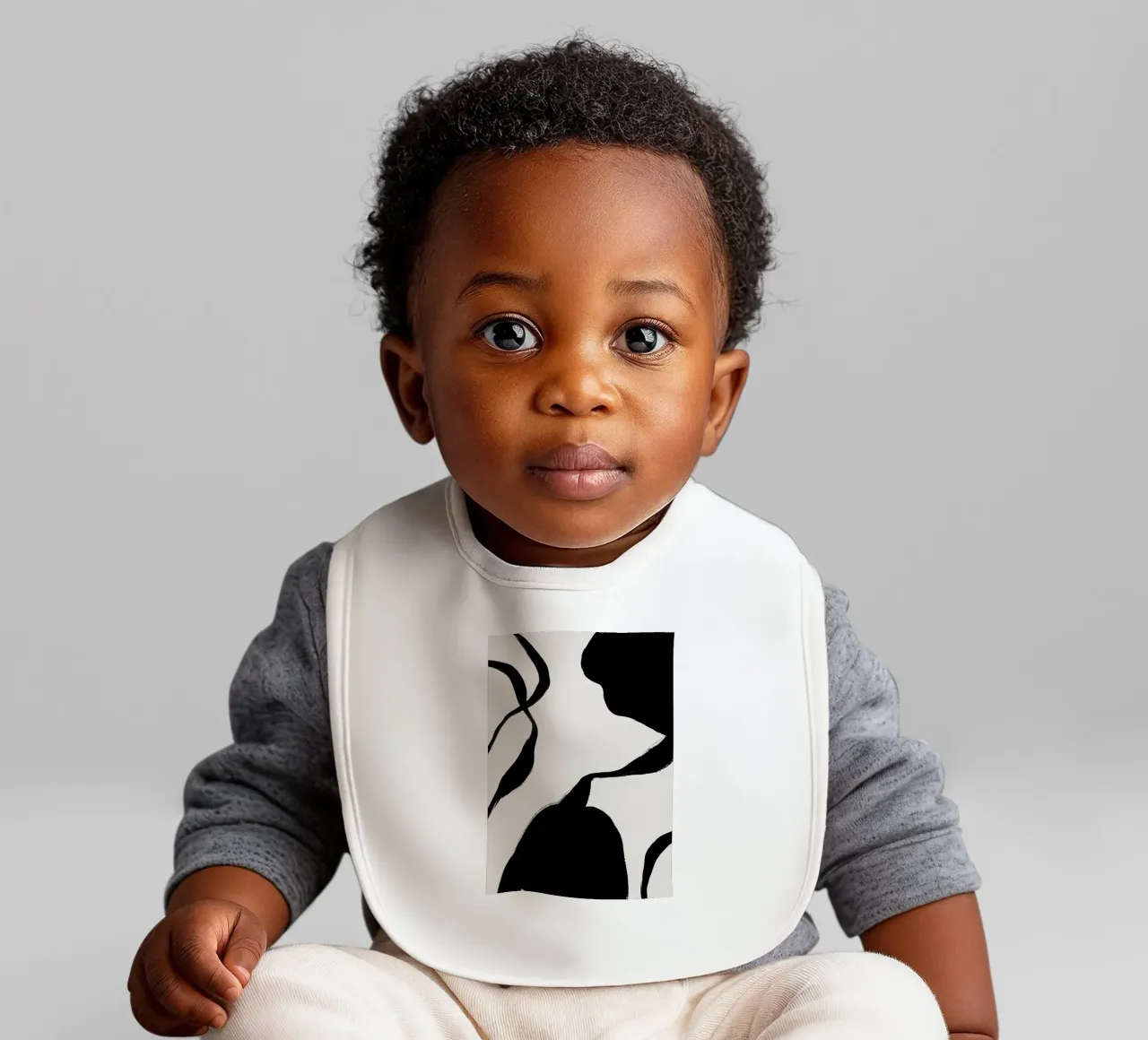 Abstract Sophisticated baby bib by Rebecca Clark Wyrick