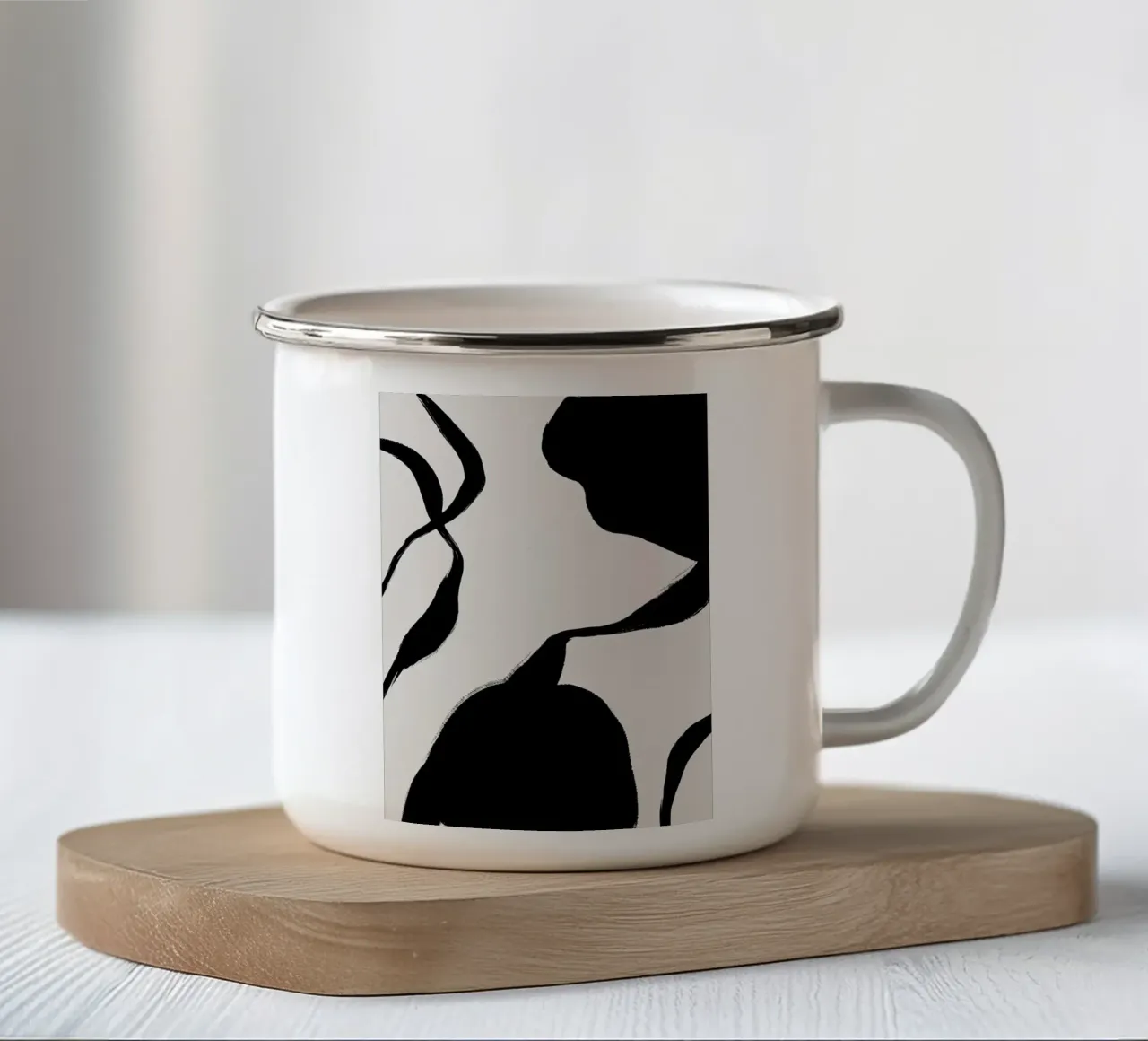 Astratto Sofisticato tazza in smalto da Rebecca Clark Wyrick