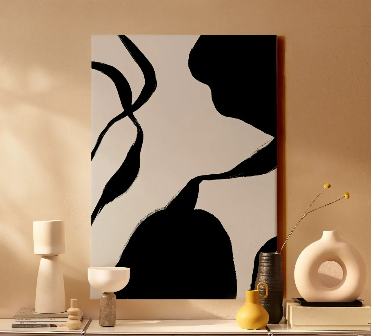 Abstract Sophisticated canvas with Floater frame by Rebecca Clark Wyrick