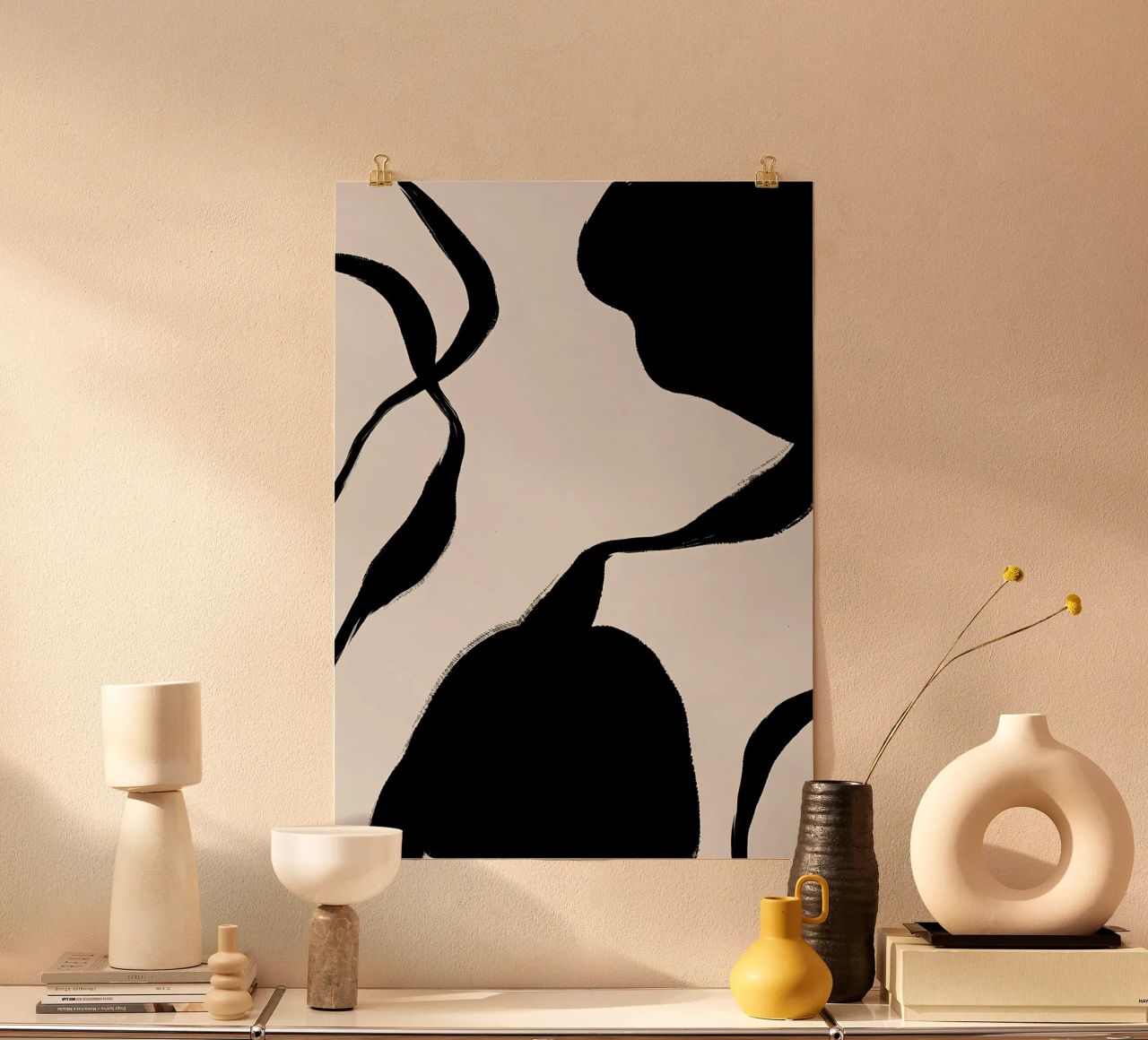 Abstrait sophistiqué poster de Rebecca Clark Wyrick