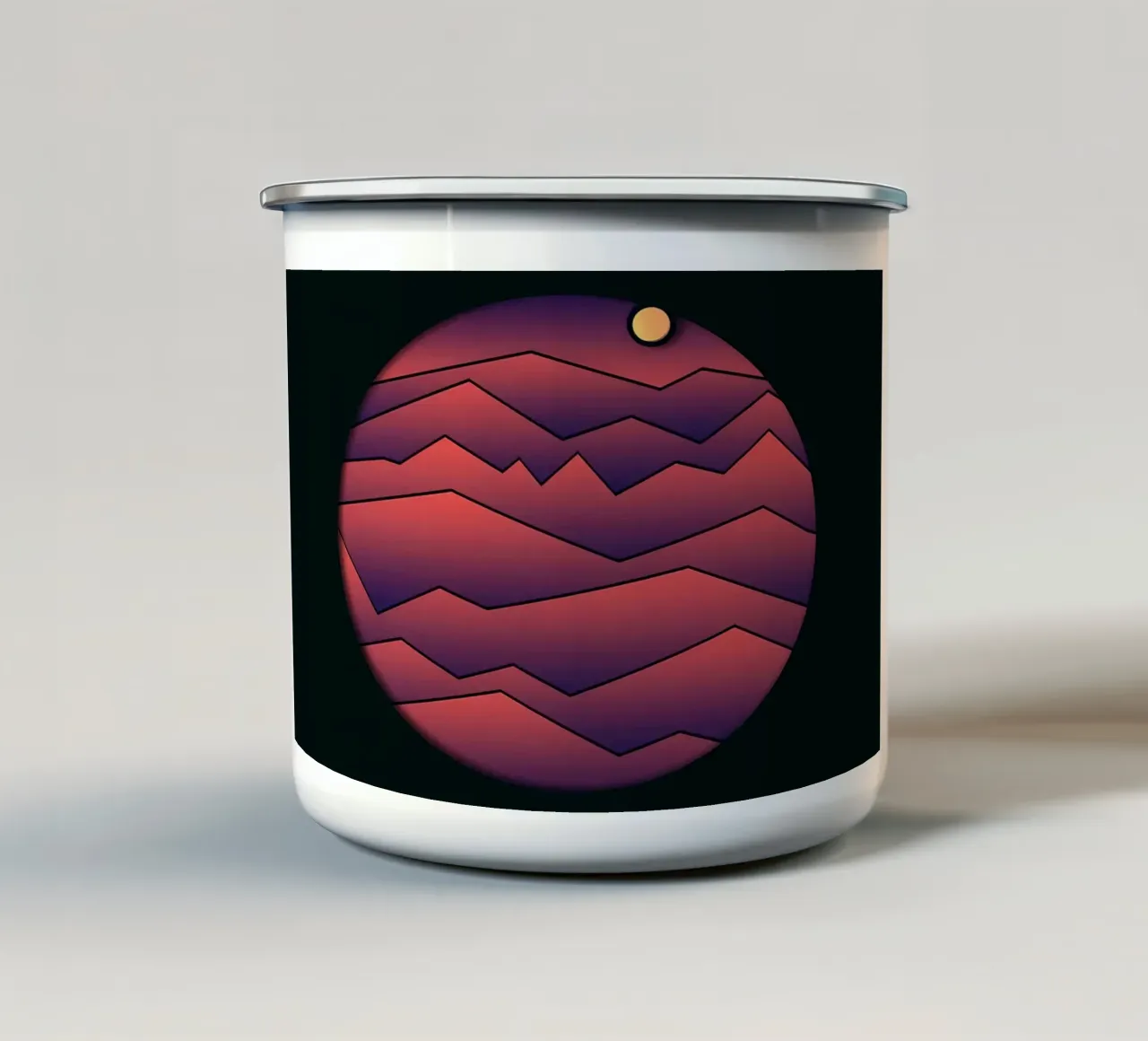 Montagne tazza in smalto da James M Coyle