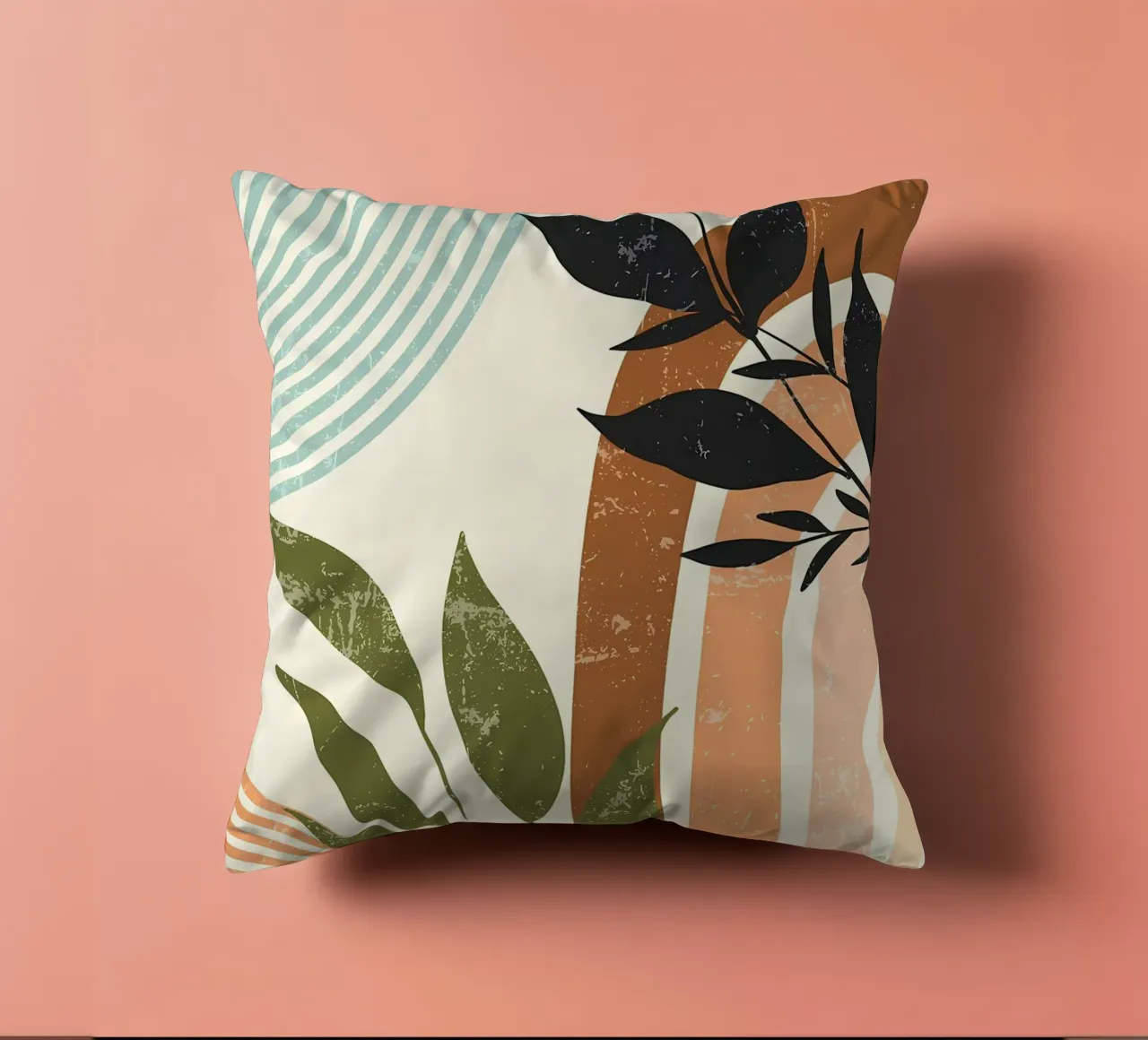 Abstract Floral Art Print decorative cushion by Rebecca Clark Wyrick