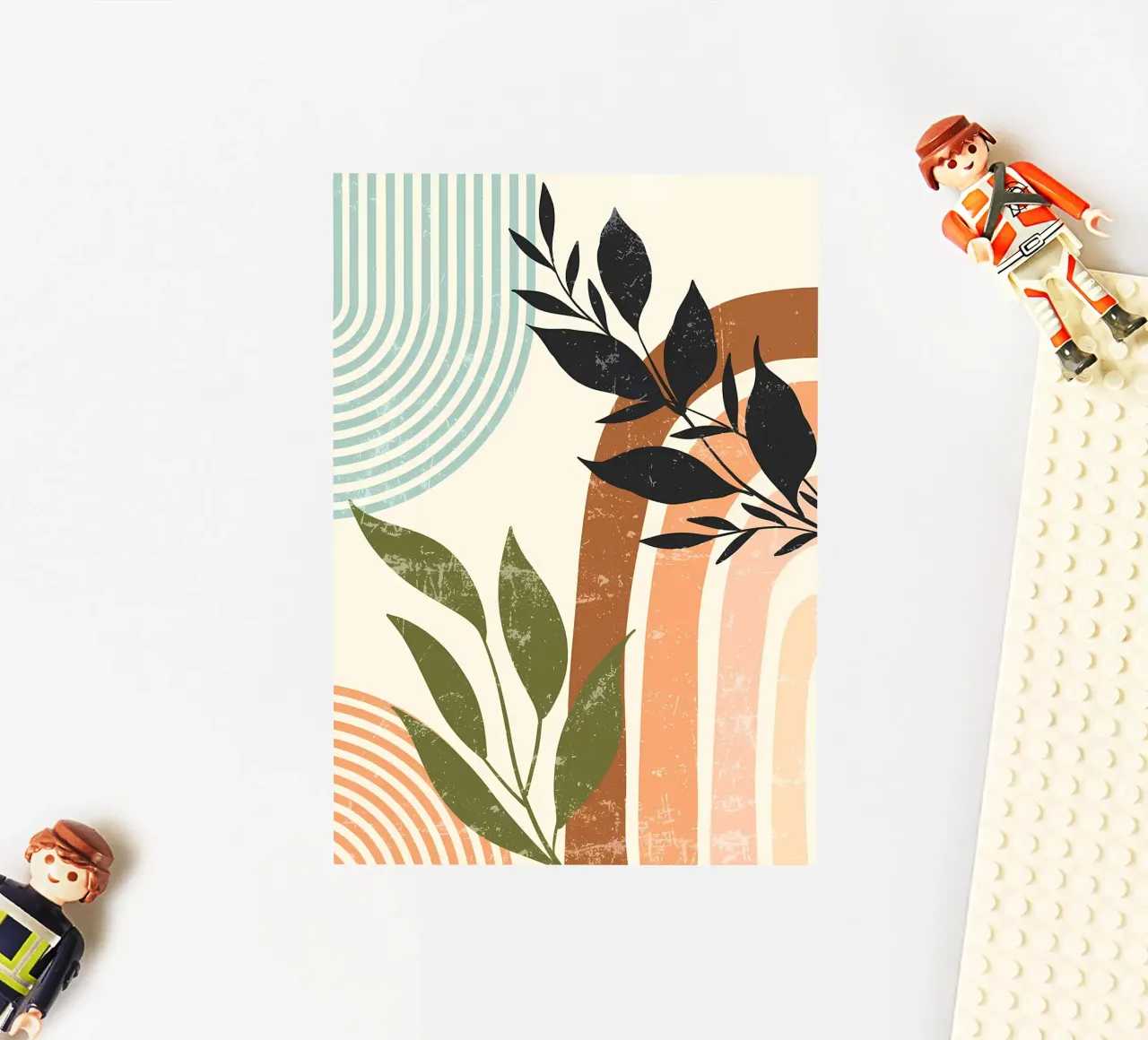 Abstrakter Blumen-Kunstdruck Sticker von Rebecca Clark Wyrick