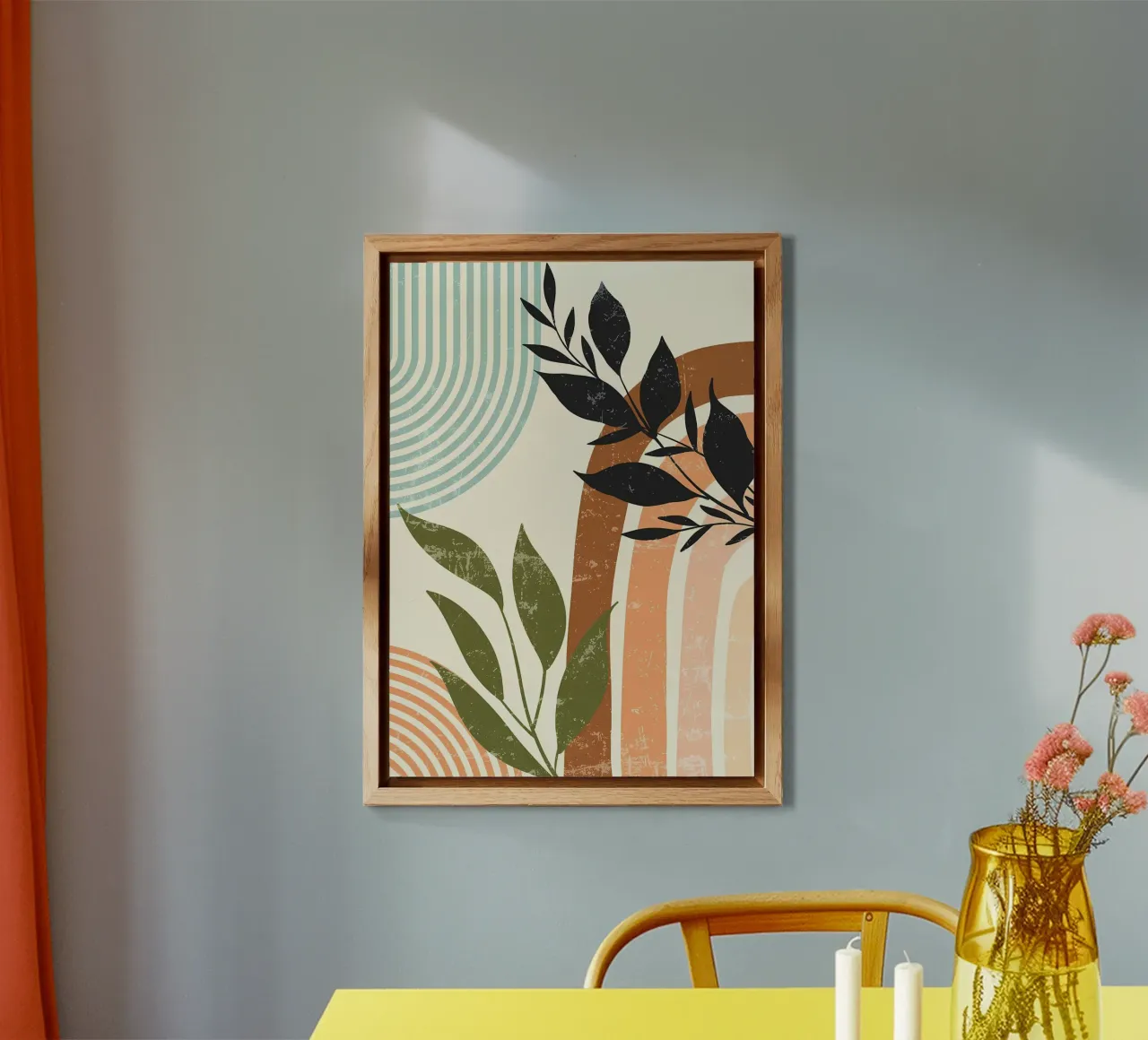 Abstract Floral Art Print alu-dibond by Rebecca Clark Wyrick