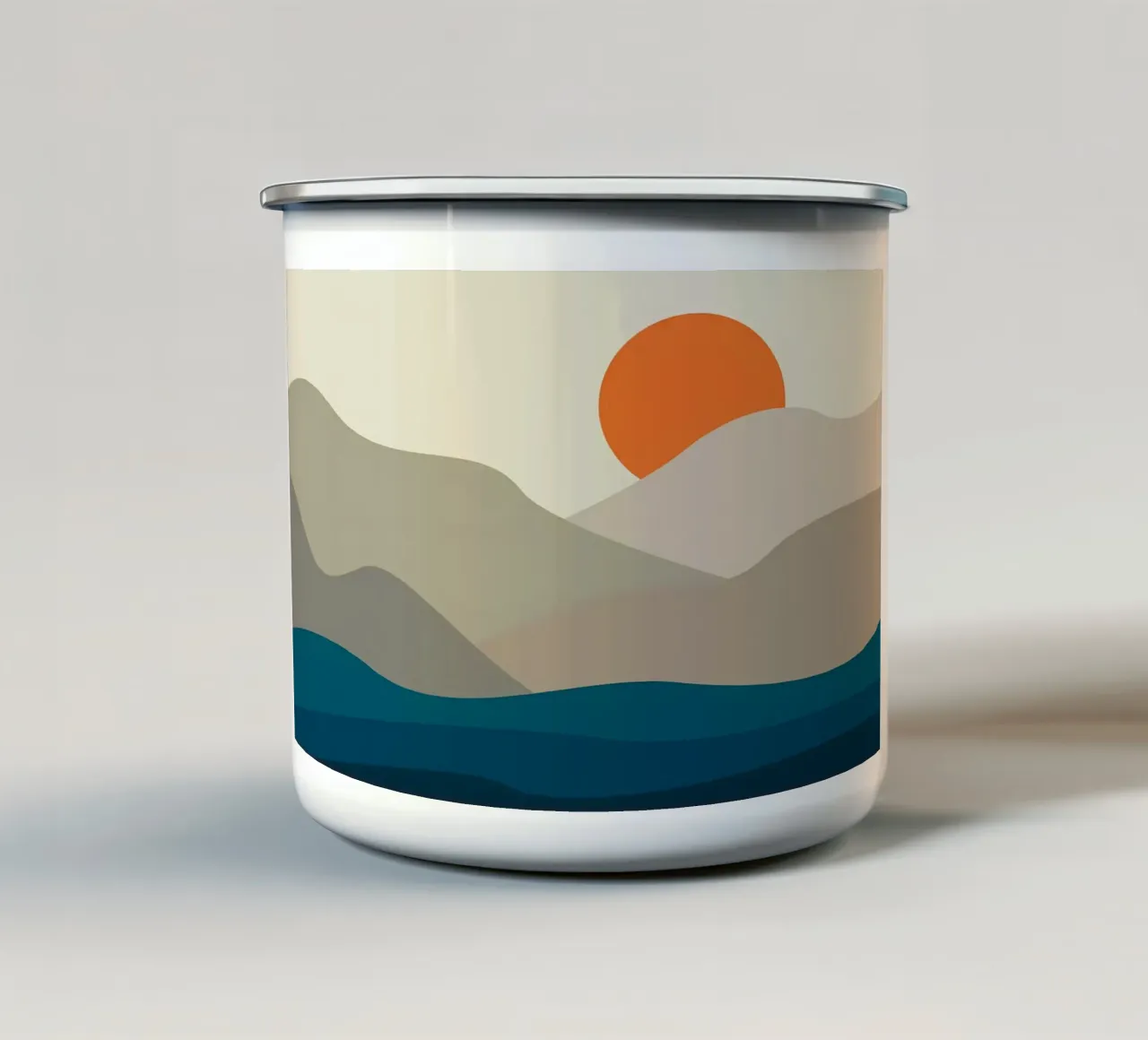 Montagne e oceani tazza in smalto da James M Coyle