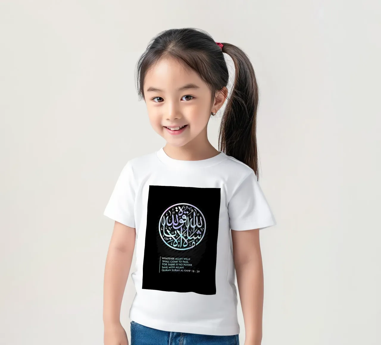 caligrafía del corán camiseta para niños de Albert S Jacob