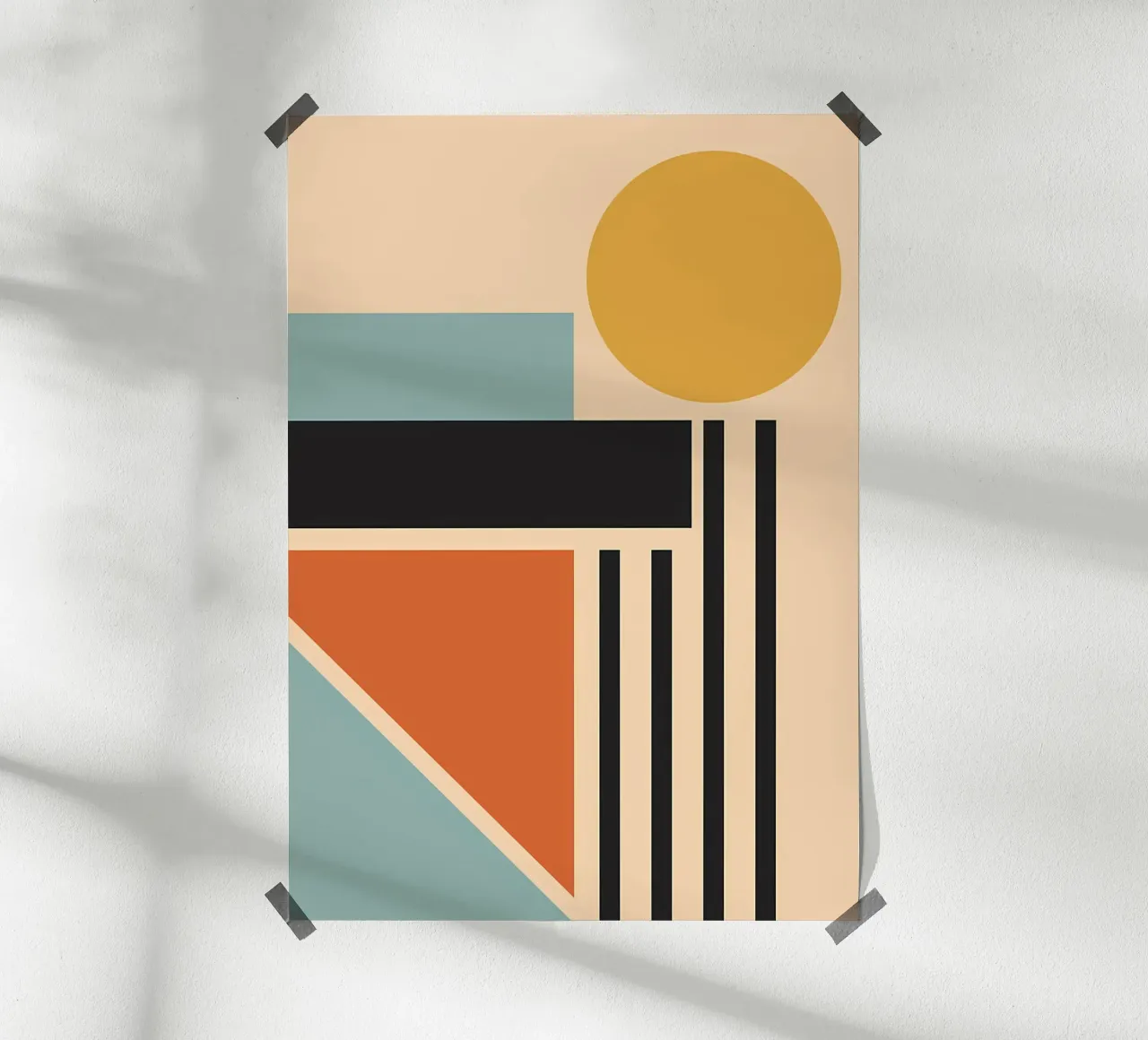 Bauhaus Sunset Retro carta hahnemühle da James M Coyle