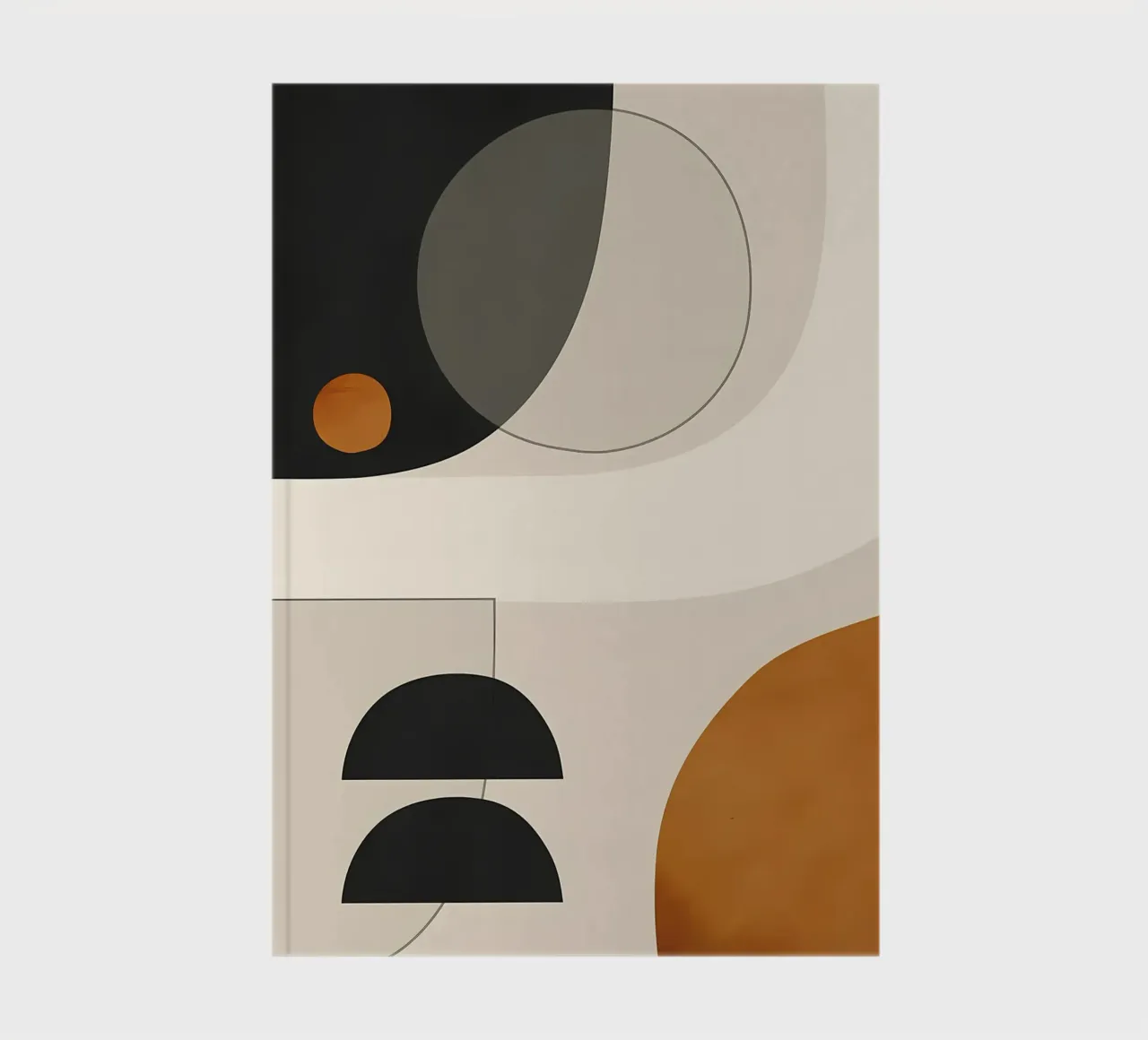Abstrakte Minimalformen 133 Notizbuch von Rebecca Clark Wyrick