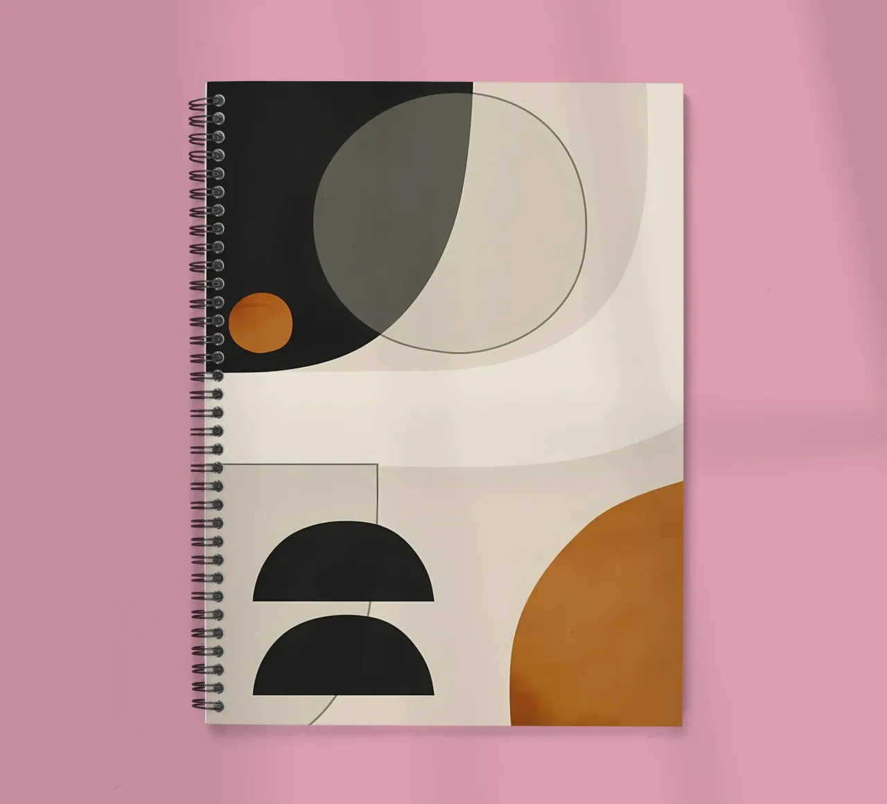 Abstract Minimal Shapes 133 spiral notebook by Rebecca Clark Wyrick