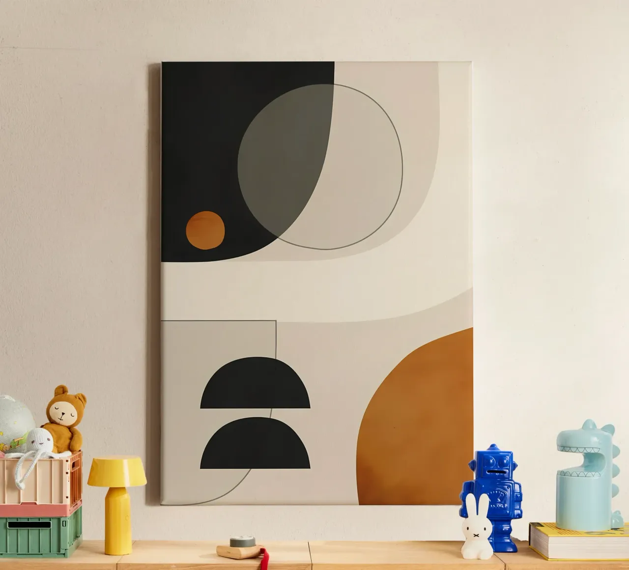Abstract Minimal Shapes 133 canvas by Rebecca Clark Wyrick