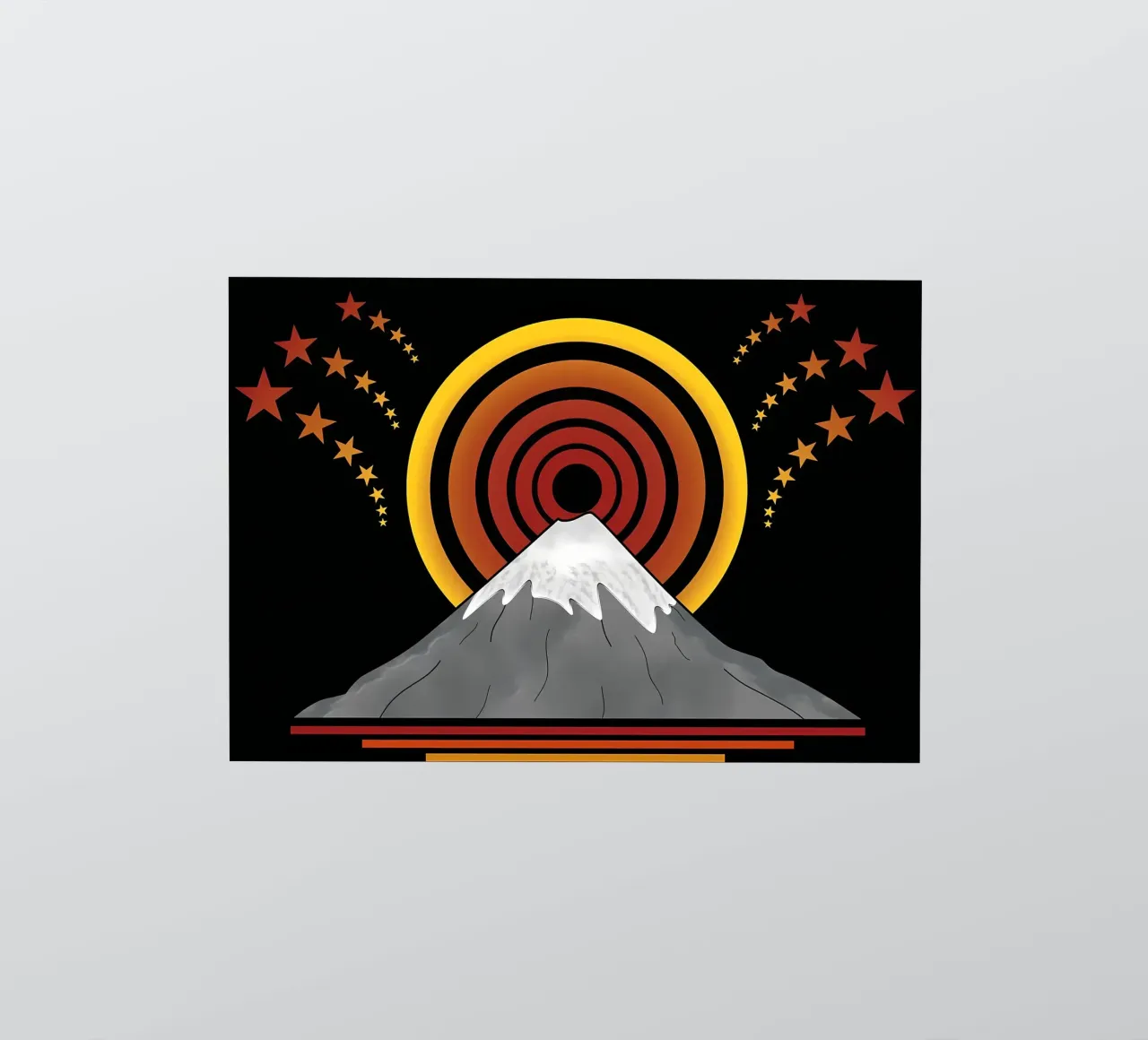 Fuji Rising Sticker von James M Coyle