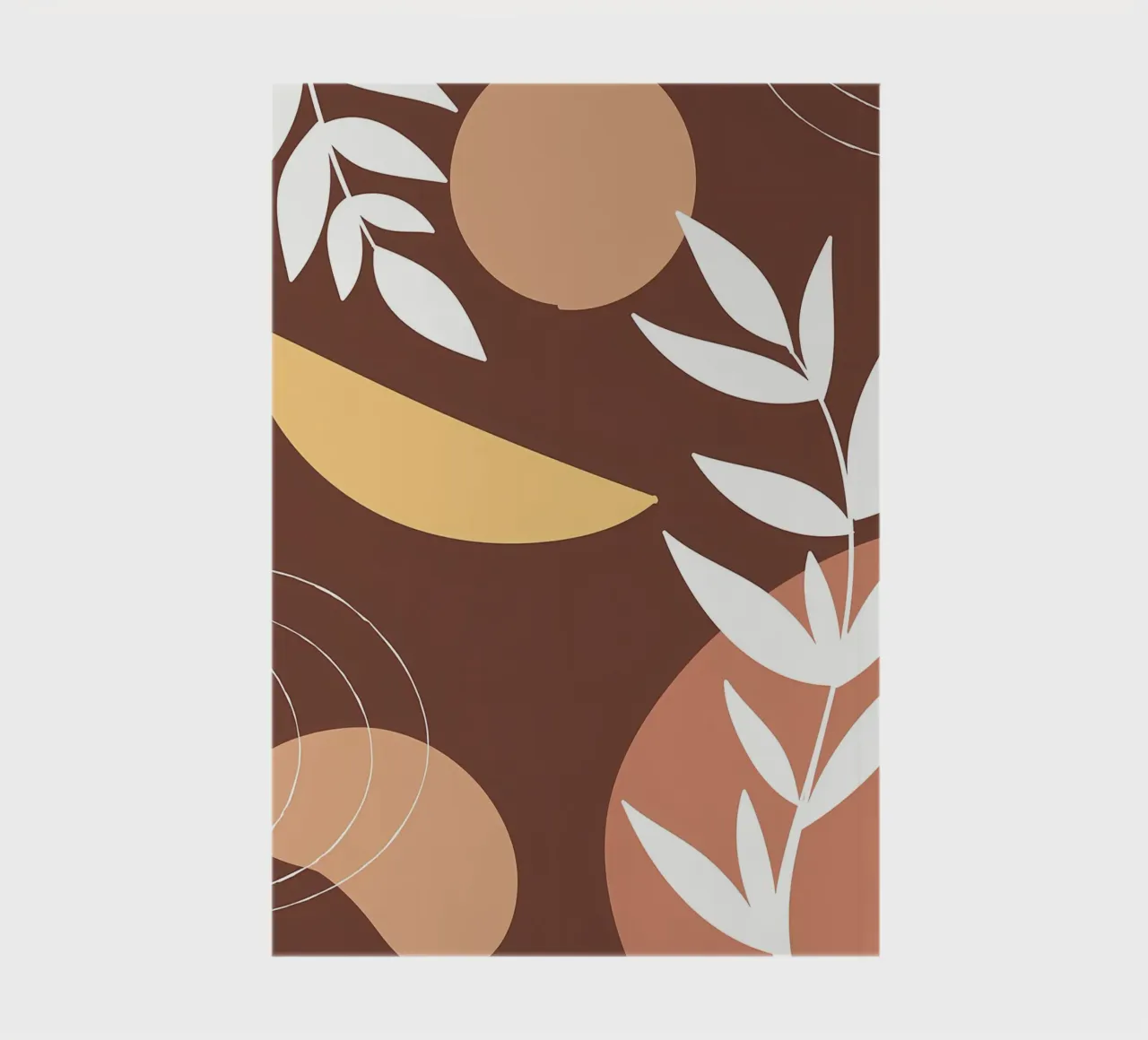 Scandinavian tropical leaf notebook by Rebecca Clark Wyrick
