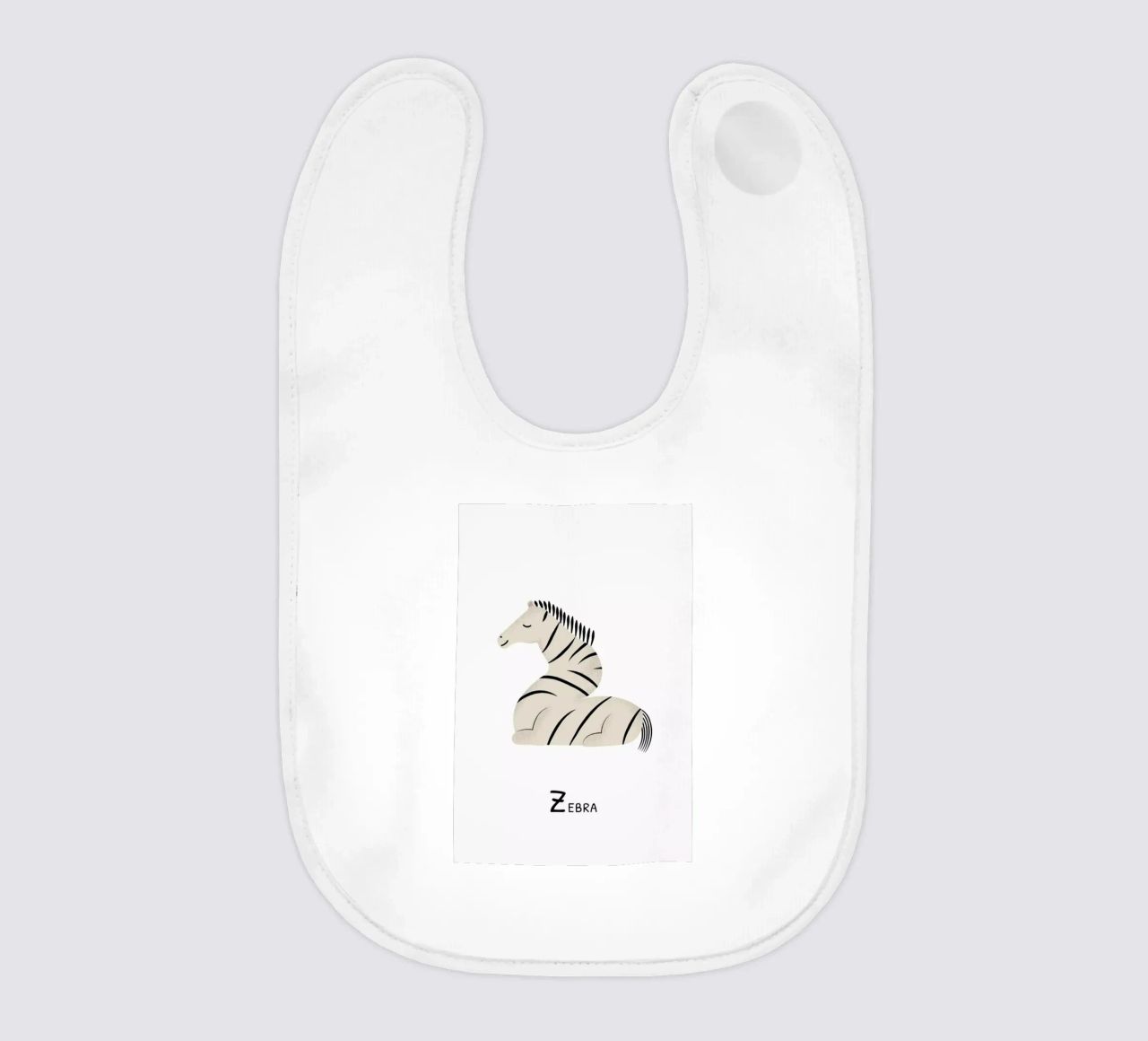Z for Zebra babero de Little Flourishes