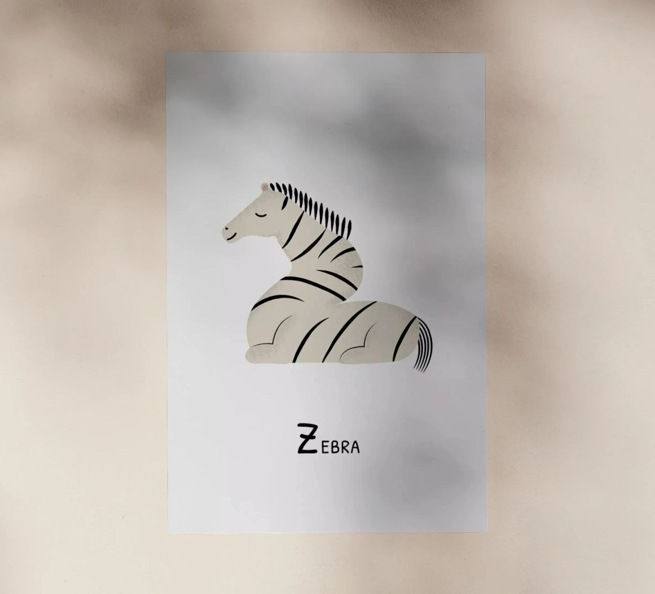 Z for Zebra pellicola backlit da Little Flourishes