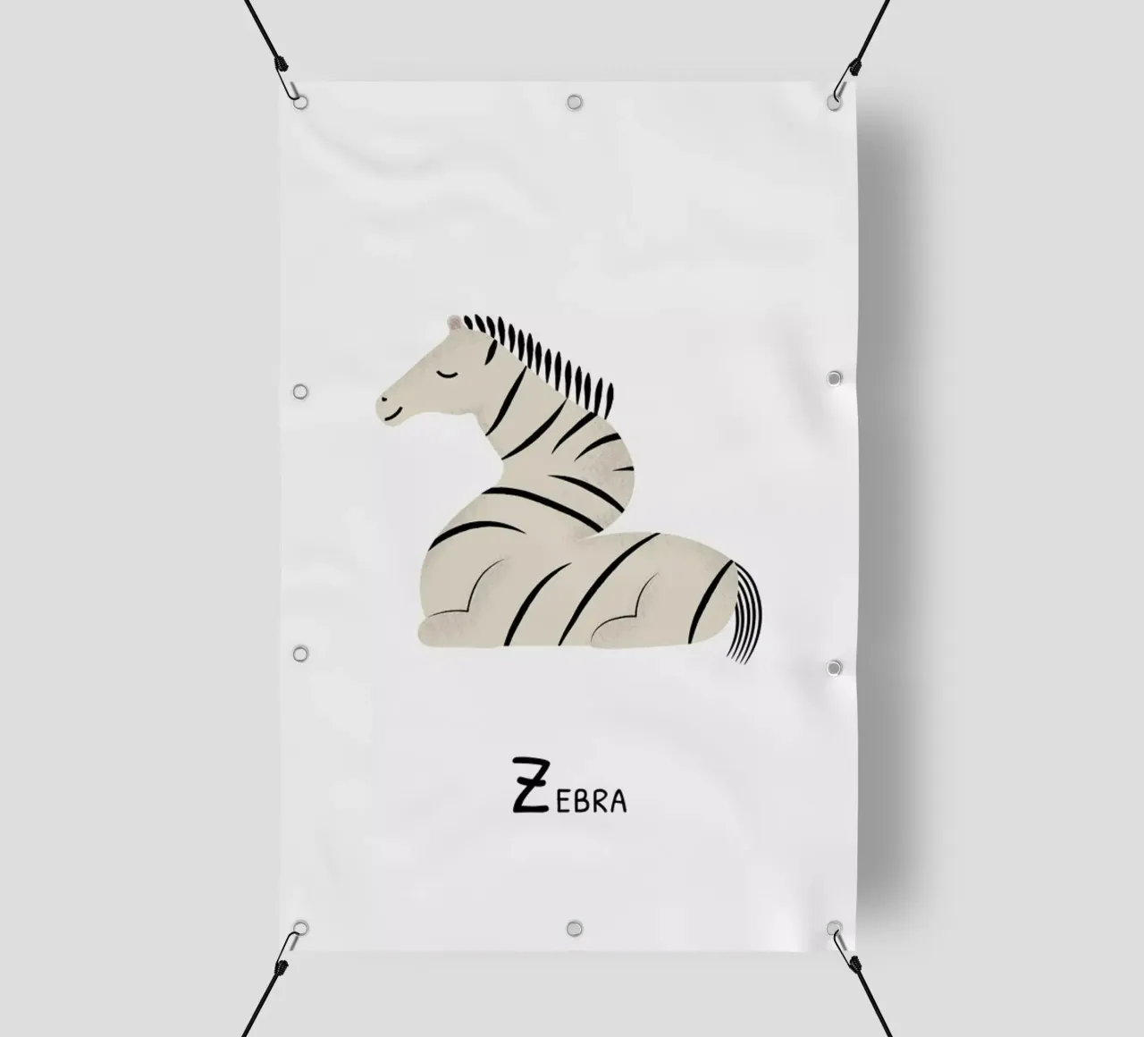 Z for Zebra telo in pvc da Little Flourishes