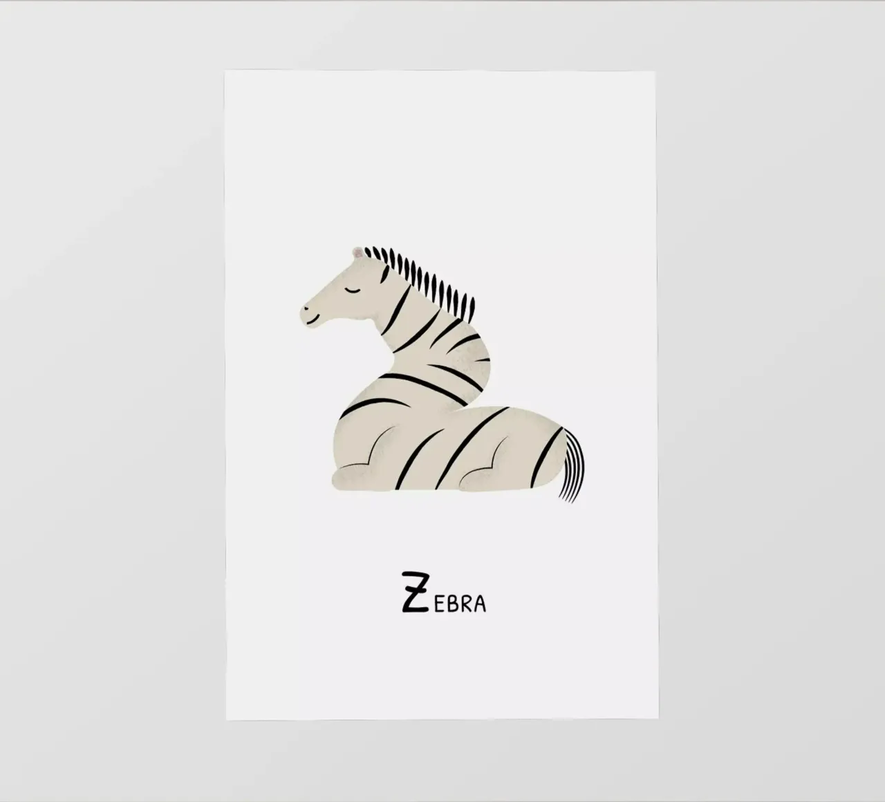 Z for Zebra telo in pvc da Little Flourishes