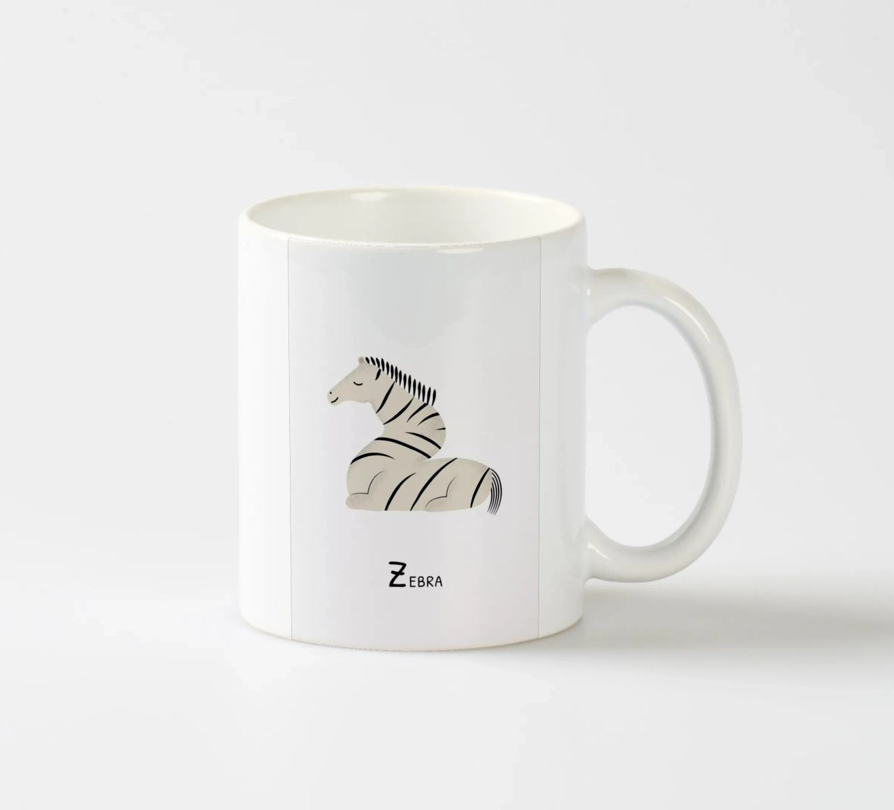 Z for Zebra tazza in ceramica da Little Flourishes