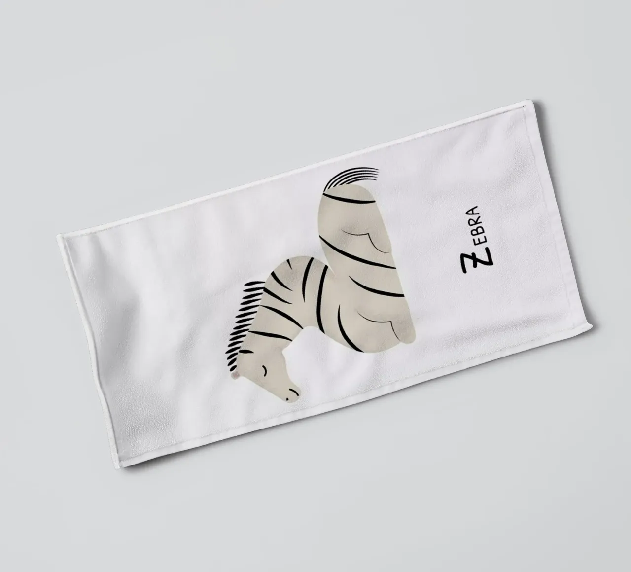 Z for Zebra towel by Little Flourishes