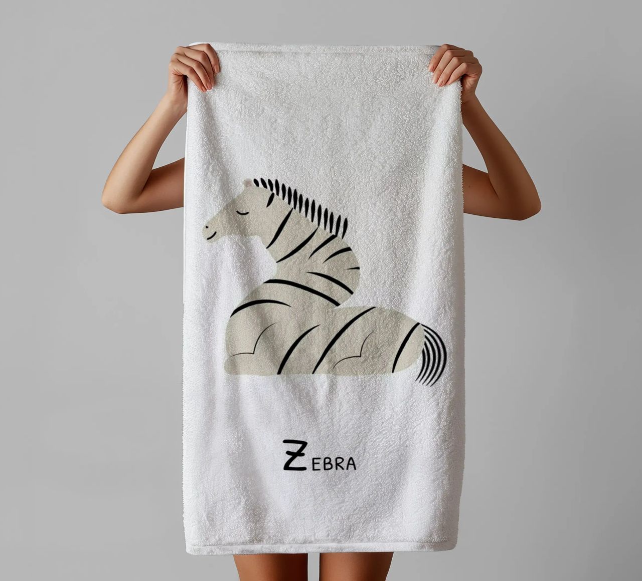 Z for Zebra serviette de bain de Little Flourishes