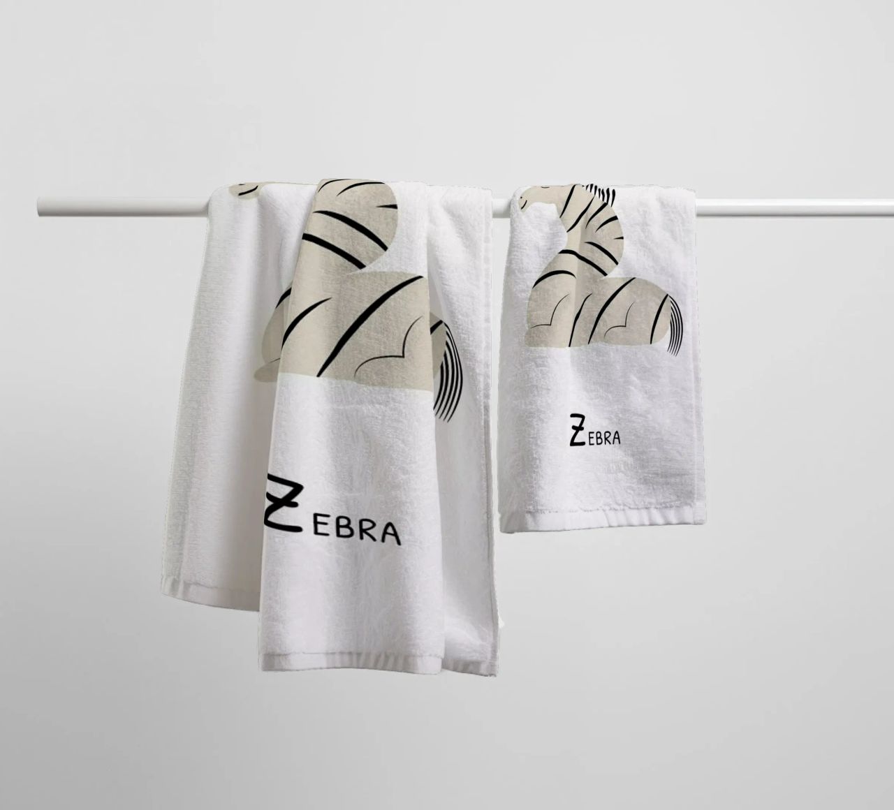 Z for Zebra serviette de bain de Little Flourishes
